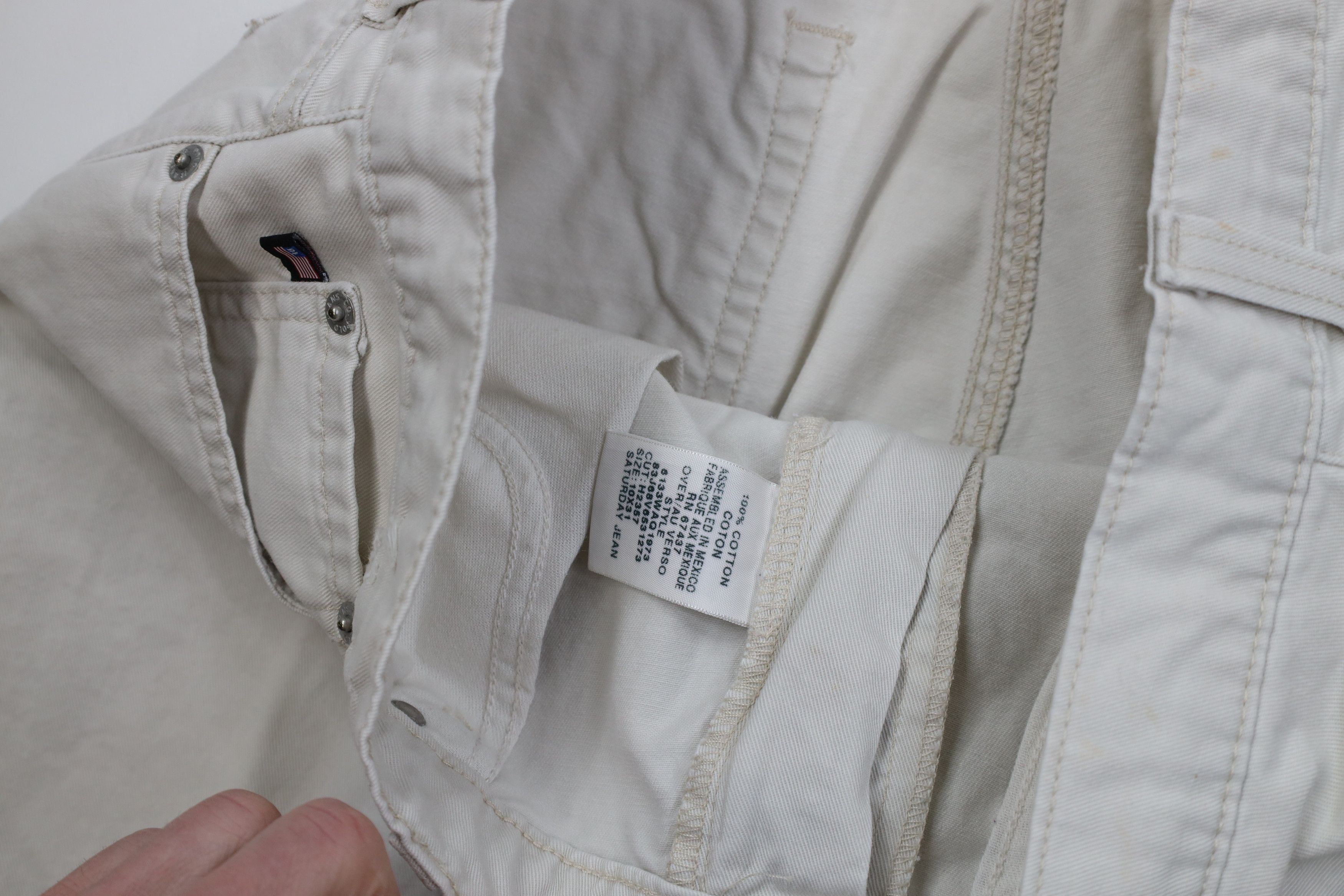 Ralph Lauren Vintage 90s Ralph Lauren Spell Out Straight Leg Pants Beige Size 32" / US 10 / IT 46 - 11 Thumbnail