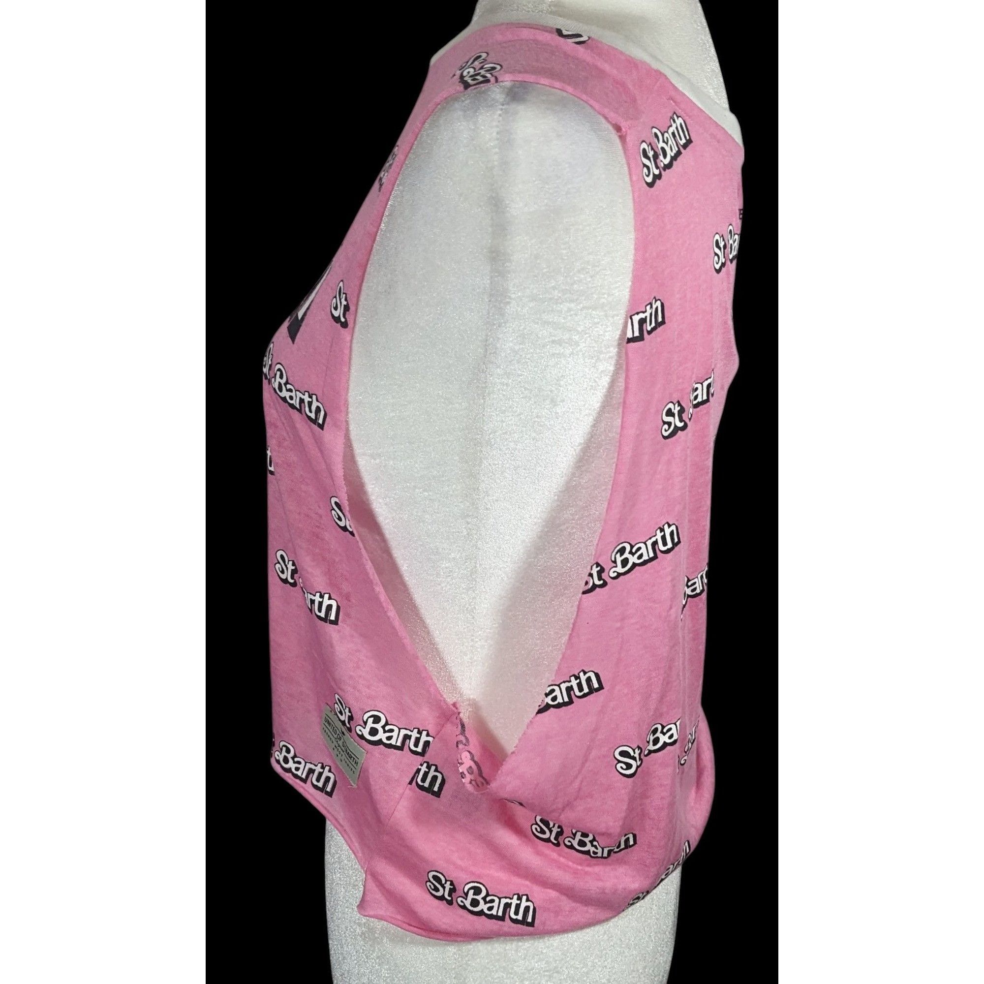 Other St. Barth Limited Edition Cropped Pink Oversized Tank Top Size M / US 6-8 / IT 42-44 - 3 Thumbnail