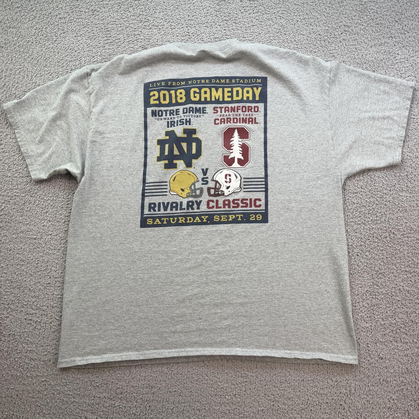 Champion 2018 Notre Dame vs Stanford Rivalry Champion T Shirt 2XL Size US XXL / EU 58 / 5 - 1 Thumbnail