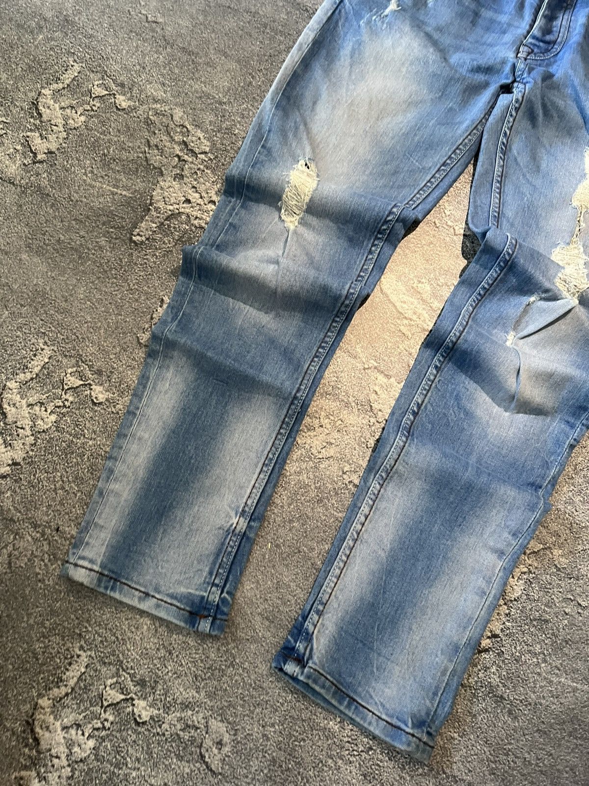 Japanese Brand SWAG Draped Distressed Glamour Skinny Archive Jeans Size US 30 / EU 46 - 5 Thumbnail