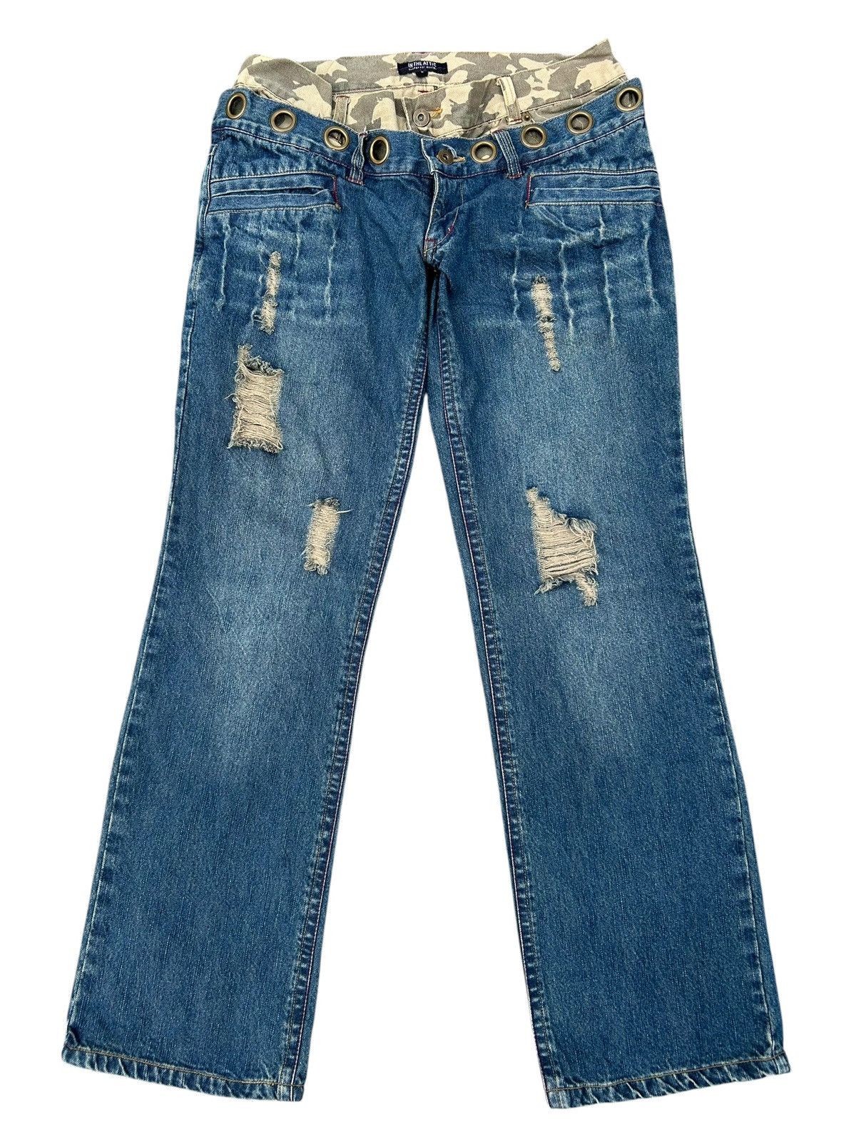 Kapital Double Waist IN THE ATTIC PUNK Distressed Denim Jeans Size US 32 / EU 48 - 2 Thumbnail
