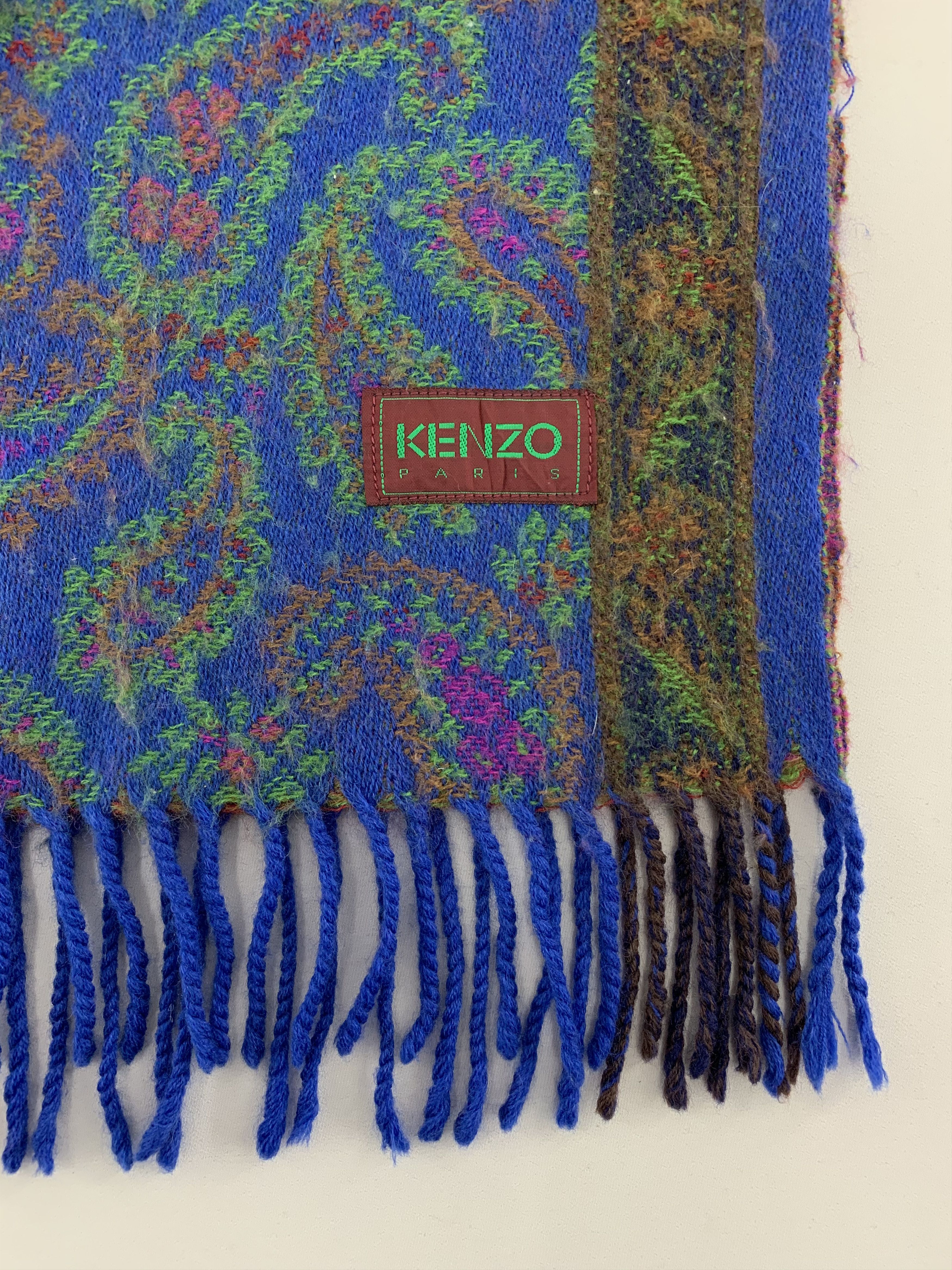 Kenzo Kenzo Scarf Wool Muffler Neck Wrap BL4237 Size ONE SIZE - 4 Thumbnail