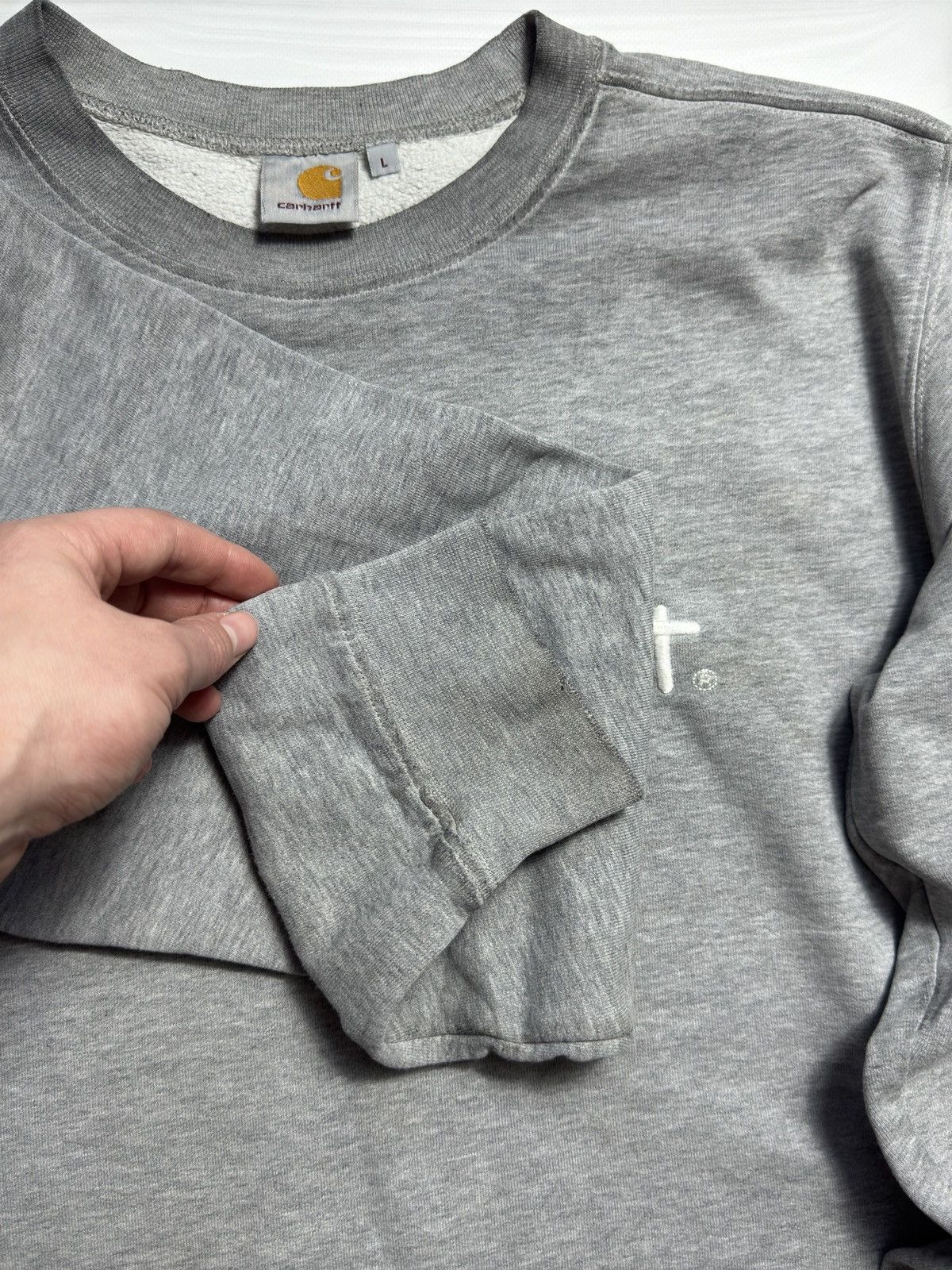Other Vintage 90s Grey Carhartt Logo Sweatshirt Boxy Fit Size US L / EU 52-54 / 3 - 6 Thumbnail