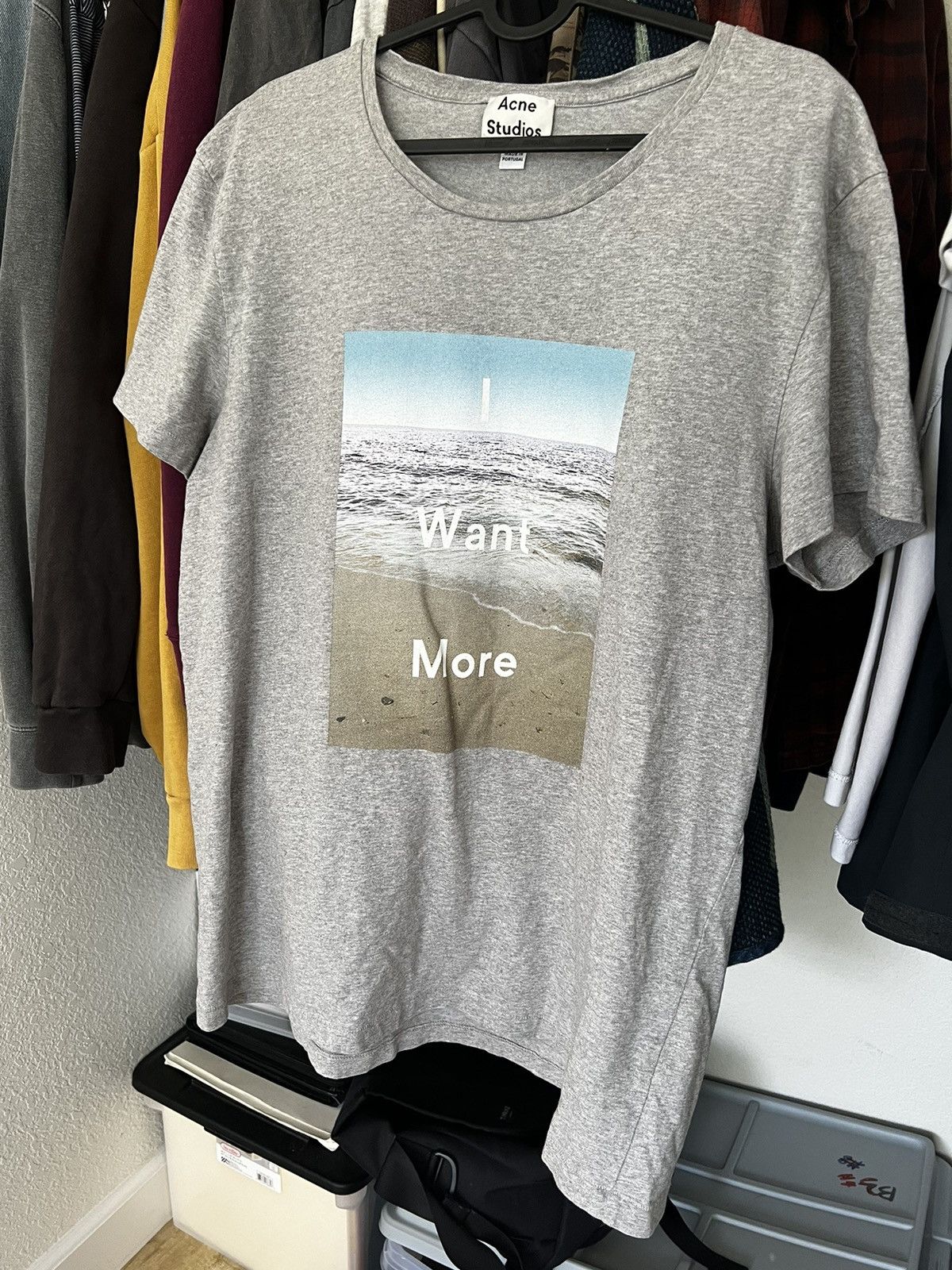 Acne Studios Acne Studios grey T Shirt i want more | Grailed