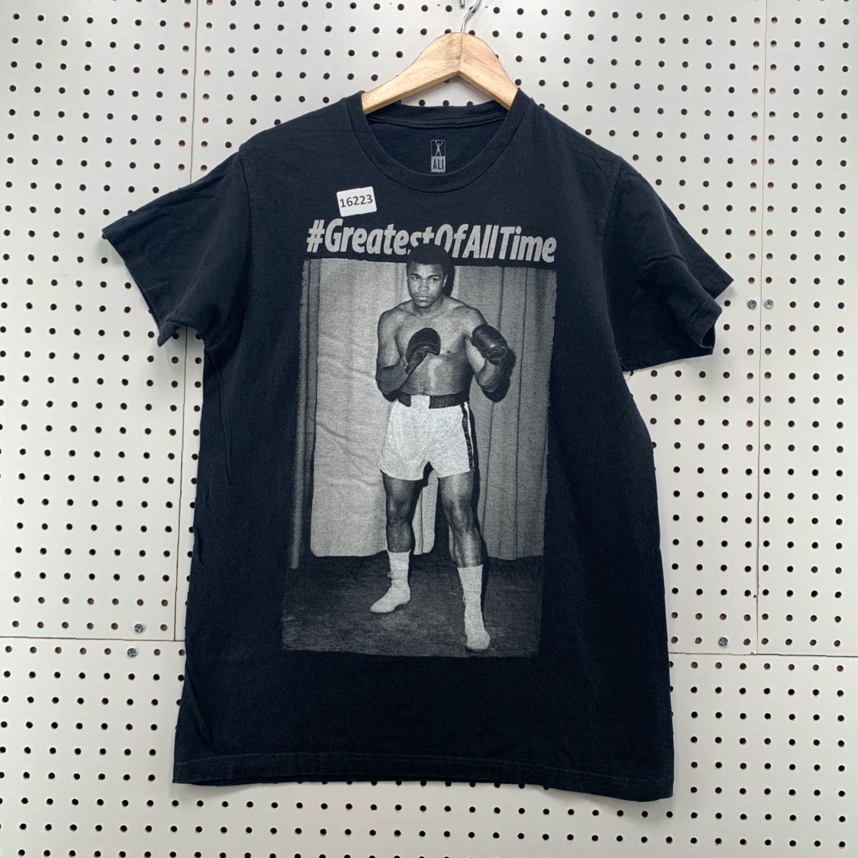 Vintage Muhammed Ali Shirt Black Greatest Of All Time Adult Medium Short Sleeve Boxing Mens Shirt Size US M / EU 48-50 / 2 - 7 Thumbnail