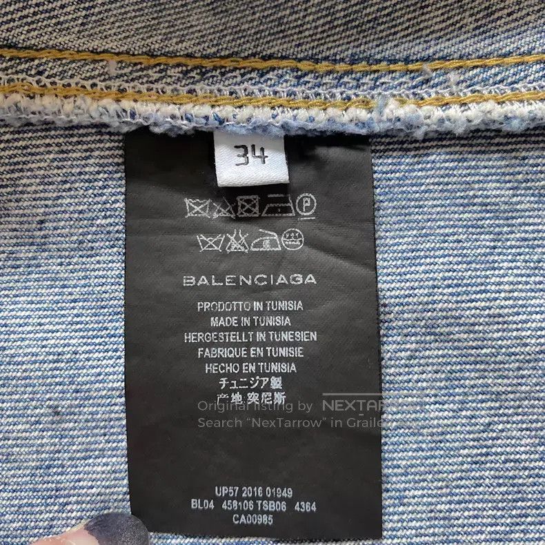 Balenciaga Balenciaga Deconstructed Washed Denim Jacket Size XXS / US 00 / IT 34 - 7 Thumbnail