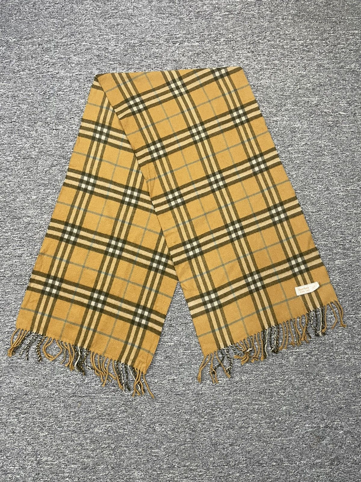 Burberry × Vintage Vintage Burberry Nova Check Cashmere Scarf Muffler Size ONE SIZE - 4 Thumbnail