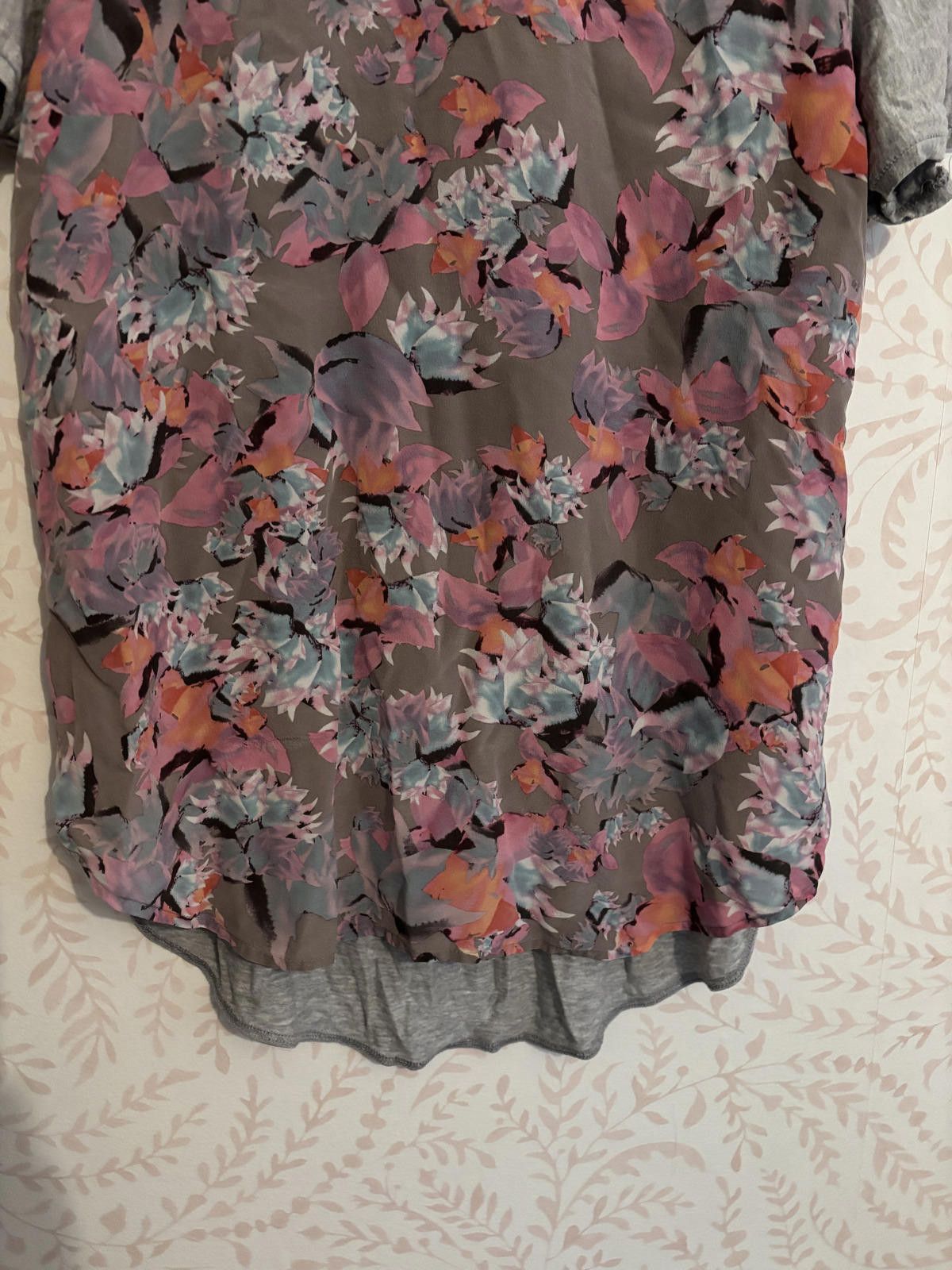 Other Rebecca Taylor Floral Print 100% Silk Short Sleeve Top Size M / US 6-8 / IT 42-44 - 6 Thumbnail