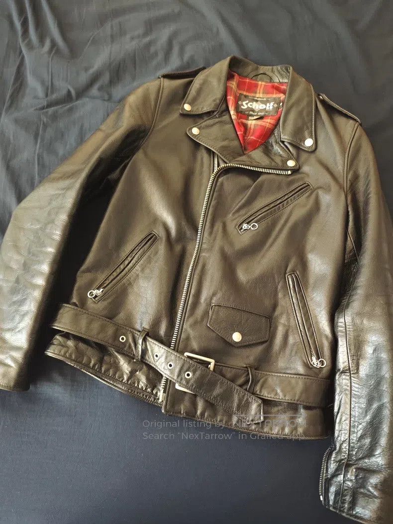 Schott Schott 626 Leather Jacket Size US S / EU 44-46 / 1 - 1 Thumbnail