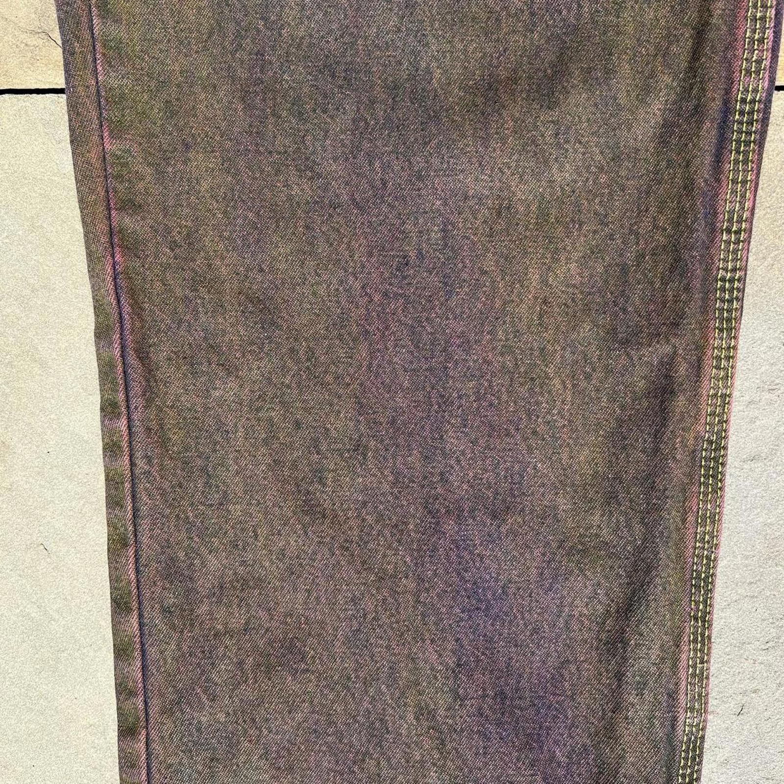 Dickies Reworked Dickies Purple Brown Yellow Denim Carpenter Jeans Size US 36 / EU 52 - 4 Thumbnail