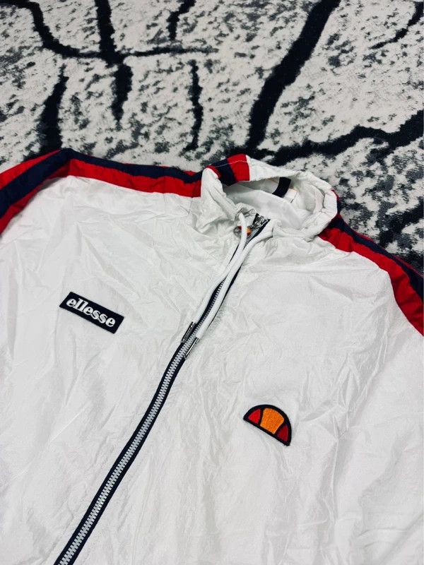 Ellesse Ellesse windbreaker jacket white navy blue logo M Size M / US 6-8 / IT 42-44 - 4 Thumbnail