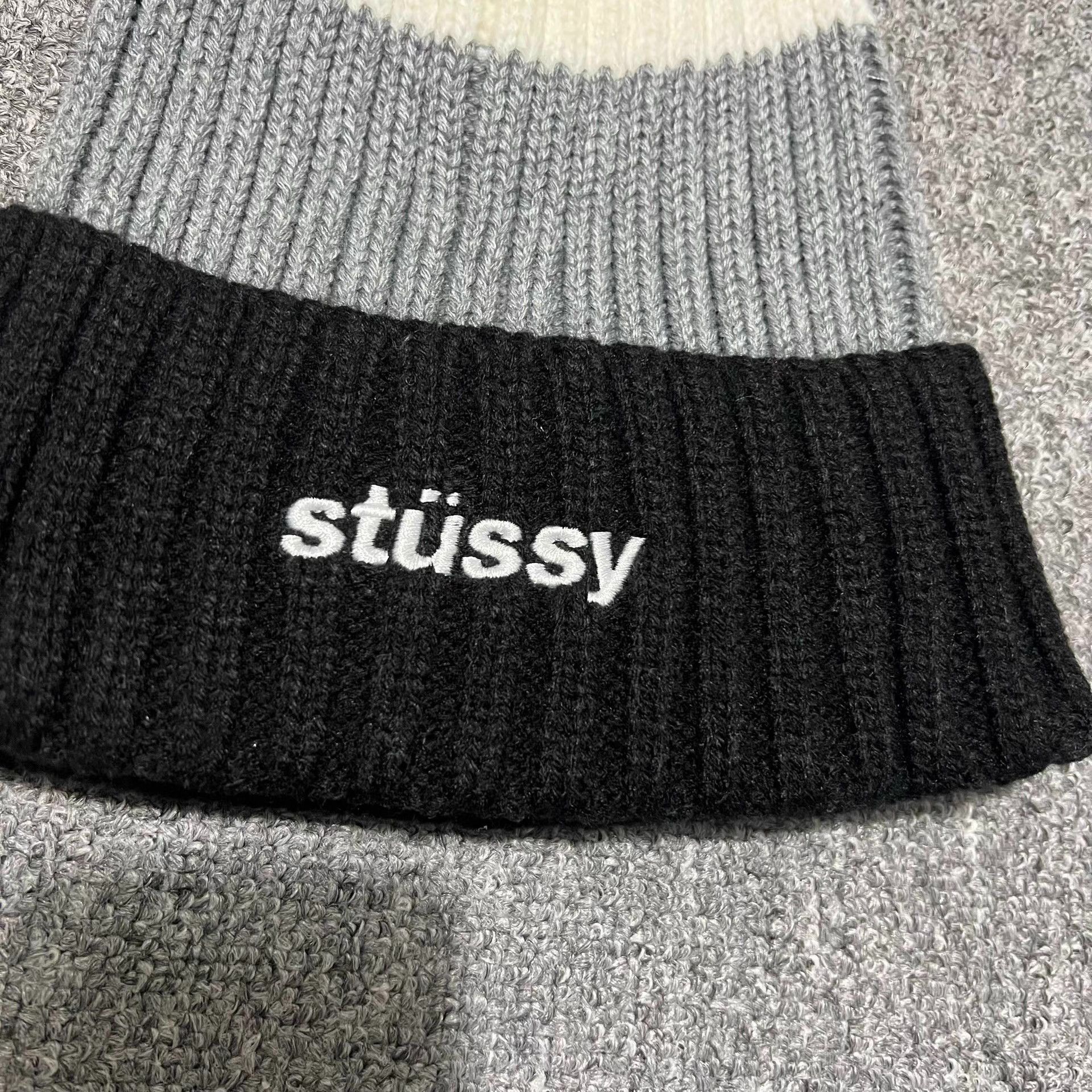 Stussy Stussy contrast color embroidered logo knit beanie Q7 Size ONE SIZE - 7 Thumbnail