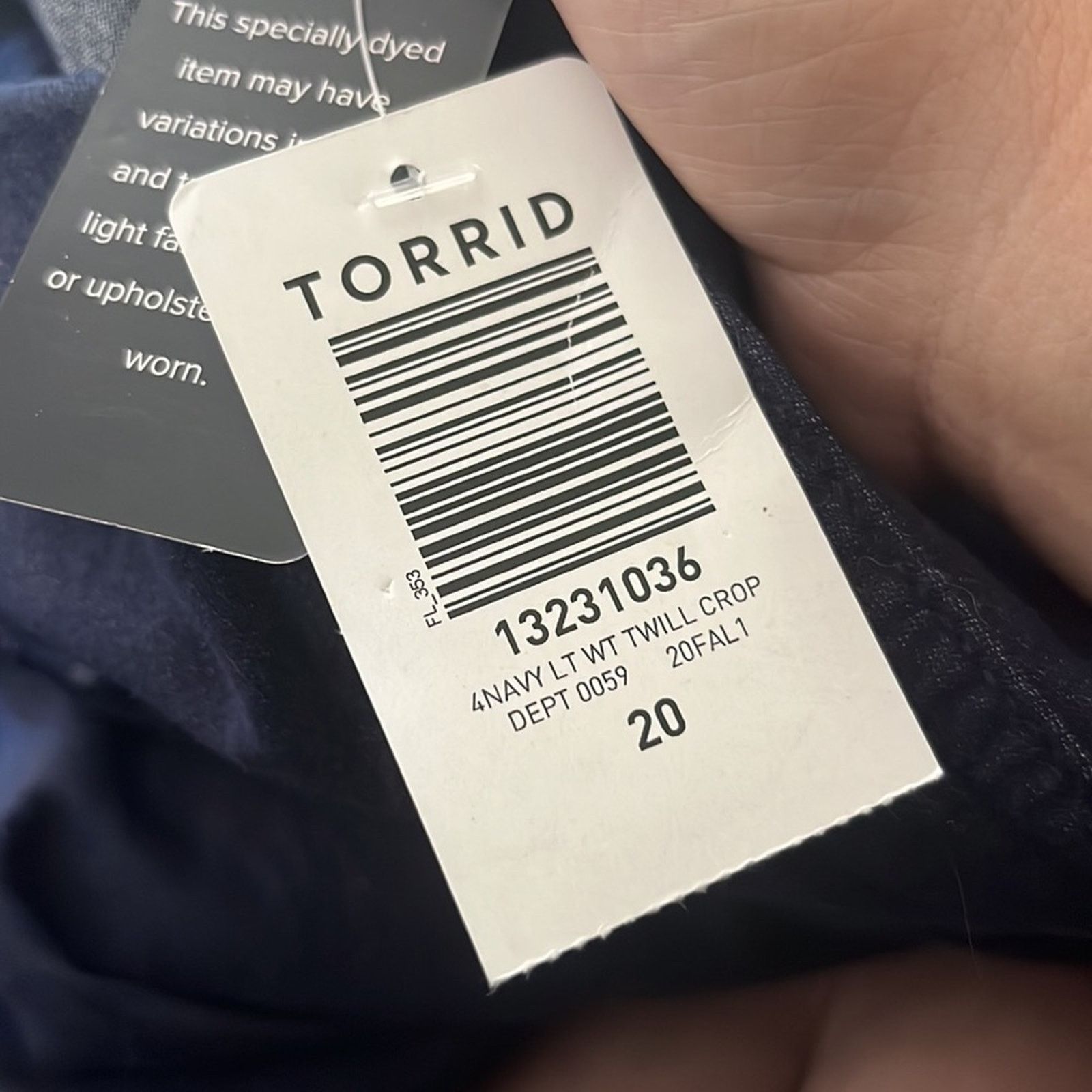 Other Torrid Crop Skinny Stretch Chambray Tie-front Pants Size 42" / US 20 - 5 Thumbnail