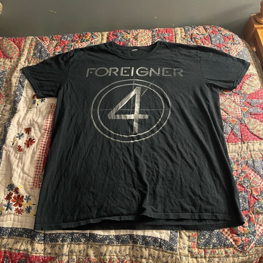 The Unbranded Brand Foreigner 4 Tour 2015 Black Graphic T-Shirt size M Size US XL / EU 56 / 4 - 1 Thumbnail