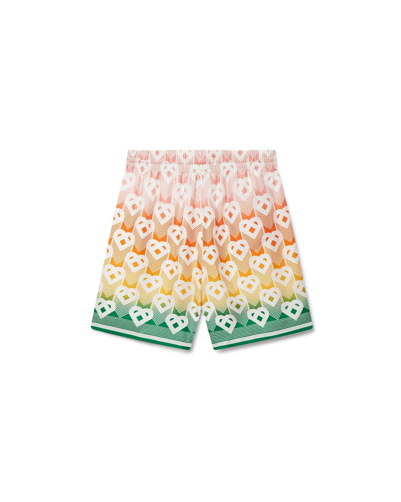 Casablanca o1mle0326 Drawstring Silk Shorts Heart Monogram Size US 34 / EU 50 - 2 Thumbnail