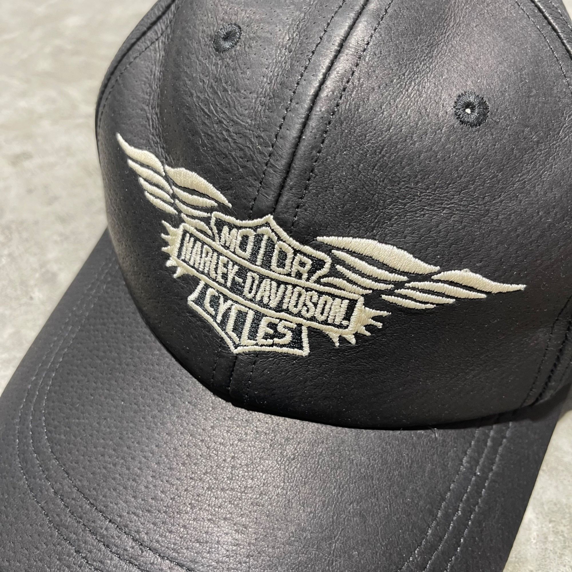 Harley Davidson NWT HARLEY DAVIDSON LEATHER HAT - OS Size ONE SIZE - 3 Thumbnail