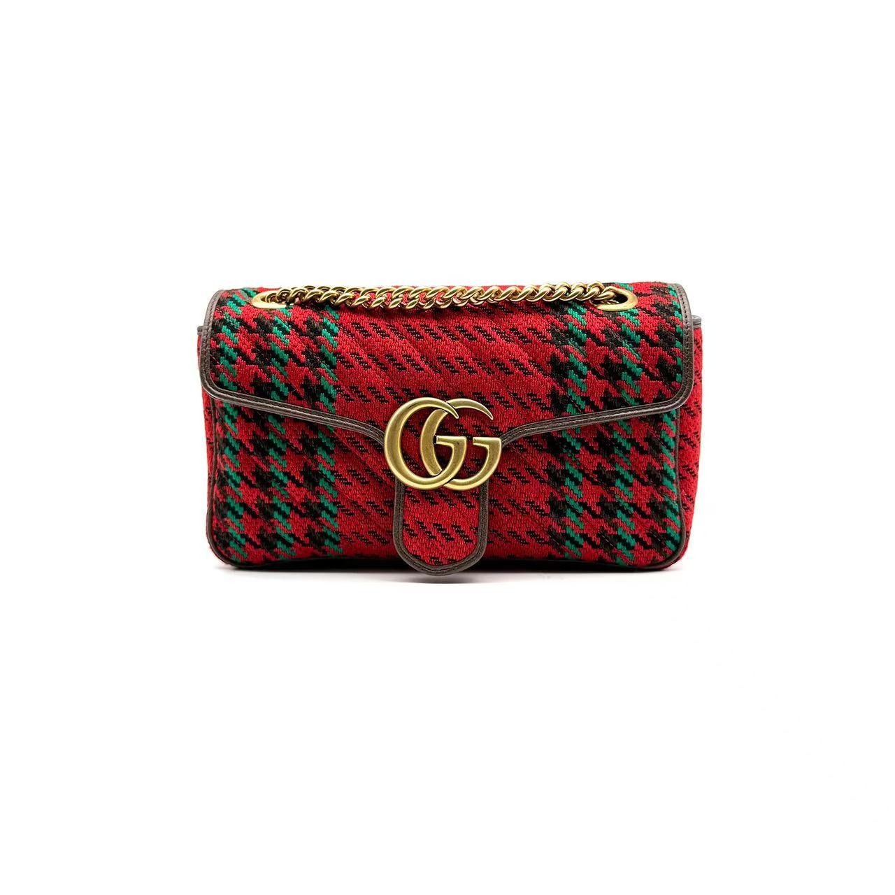 Gucci Gucci GG Marmont Small Houndstooth Shoulder Bag Size ONE SIZE - 1 Thumbnail