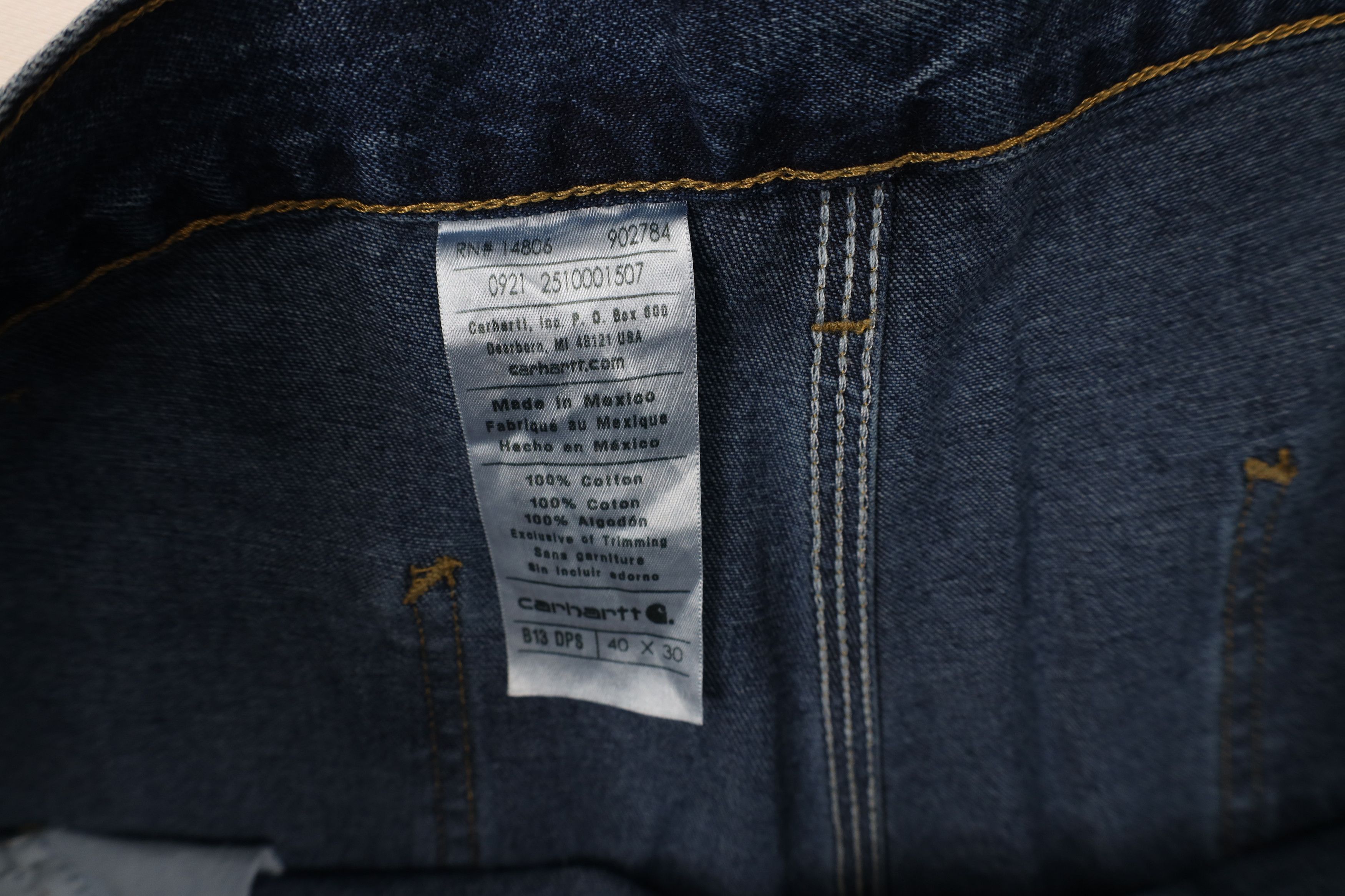 Carhartt Vintage Y2K Carhartt Wide Leg Dungaree Denim Jeans Cotton Size US 40 / EU 56 - 9 Thumbnail