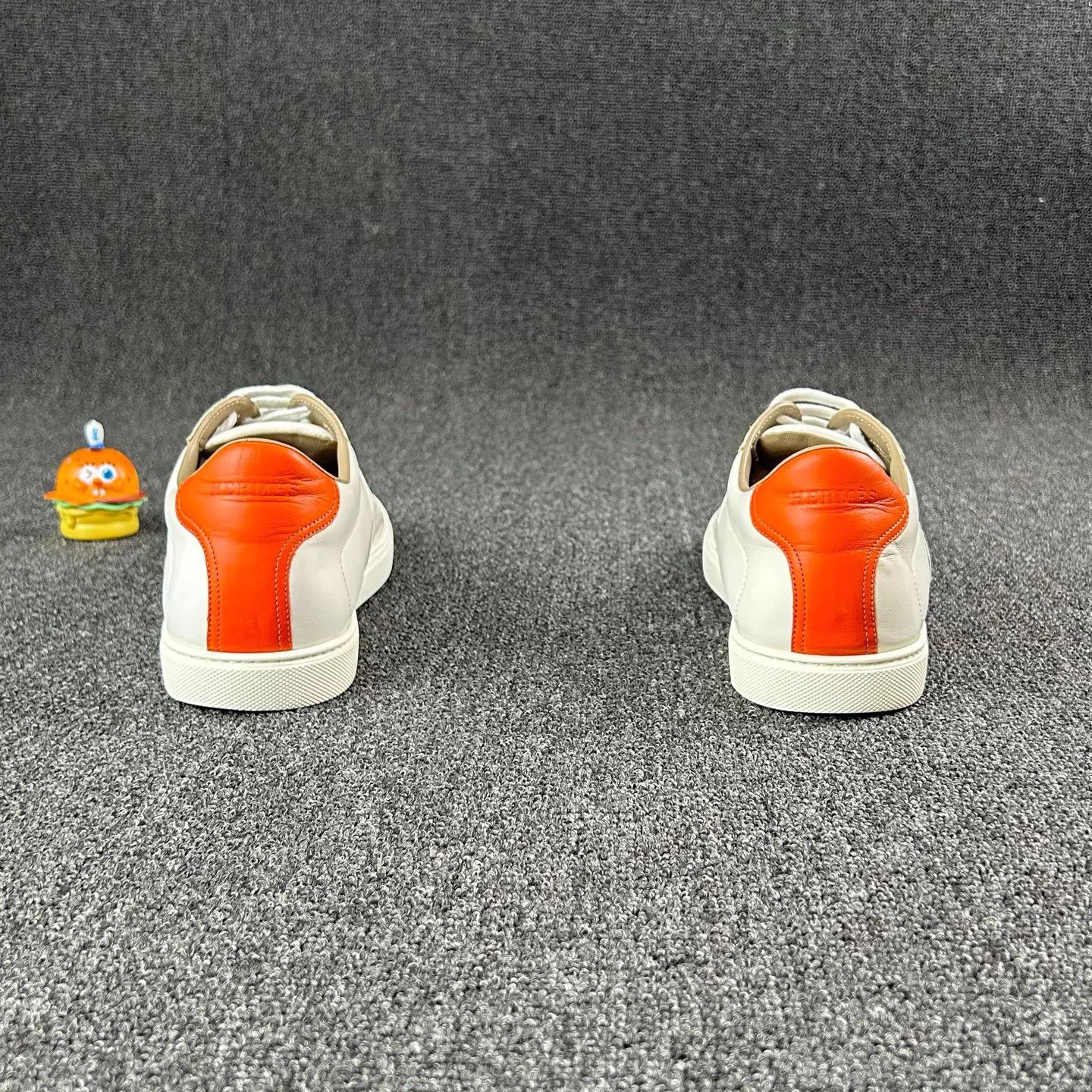 Hermes Hermes White Color Blocked Logo Sneakers Size 44.5 Size US 11.5 / EU 44-45 - 5 Thumbnail