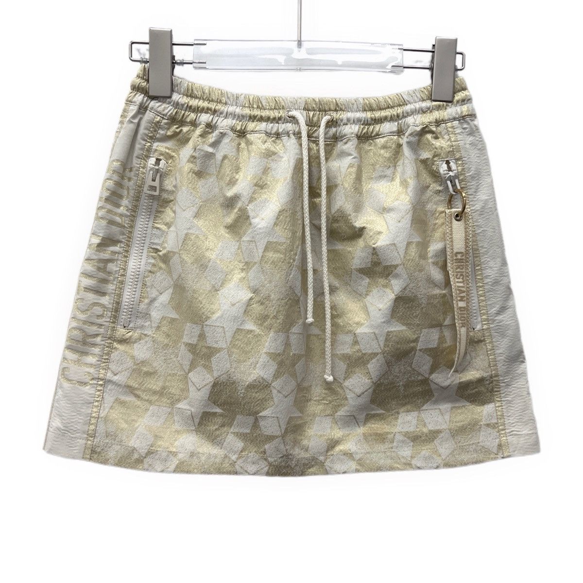 Dior Dior Gold Star Letter Printed Waist Casual Mini Skirt K26WX Size 32" / US 10 / IT 46 - 1 Thumbnail