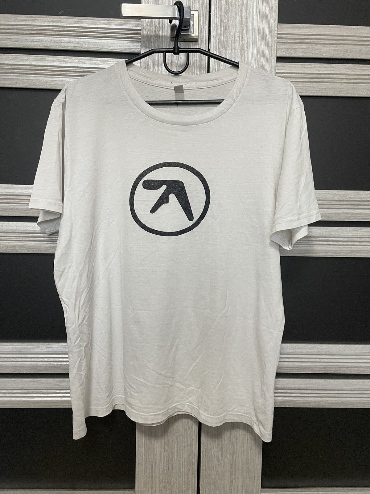 image of Vintage 00S Aphex Twin Iconic Logo T Shirt Tee in White, Men's (Size Medium)