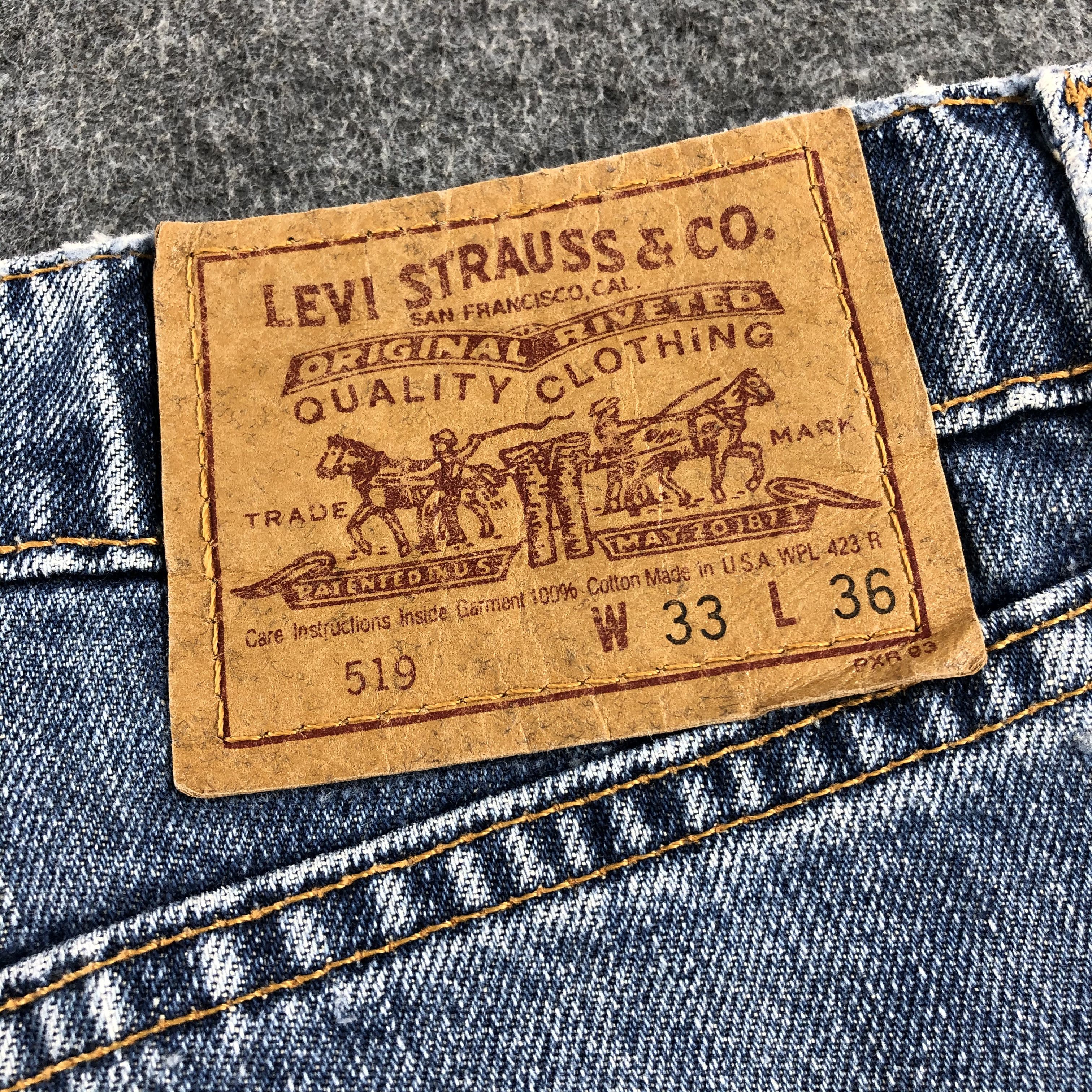 Levi's 90s Vintage Blue Wash Levis 519 Jeans-J1890 Size US 32 / EU 48 - 5 Thumbnail