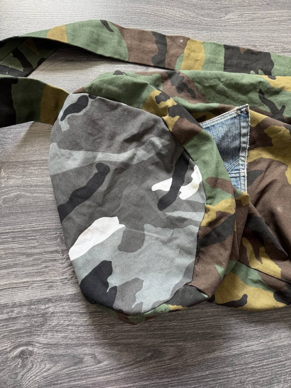 Vintage Vintage Camo Messenger Bag with Denim Pocket Size ONE SIZE - 6 Thumbnail