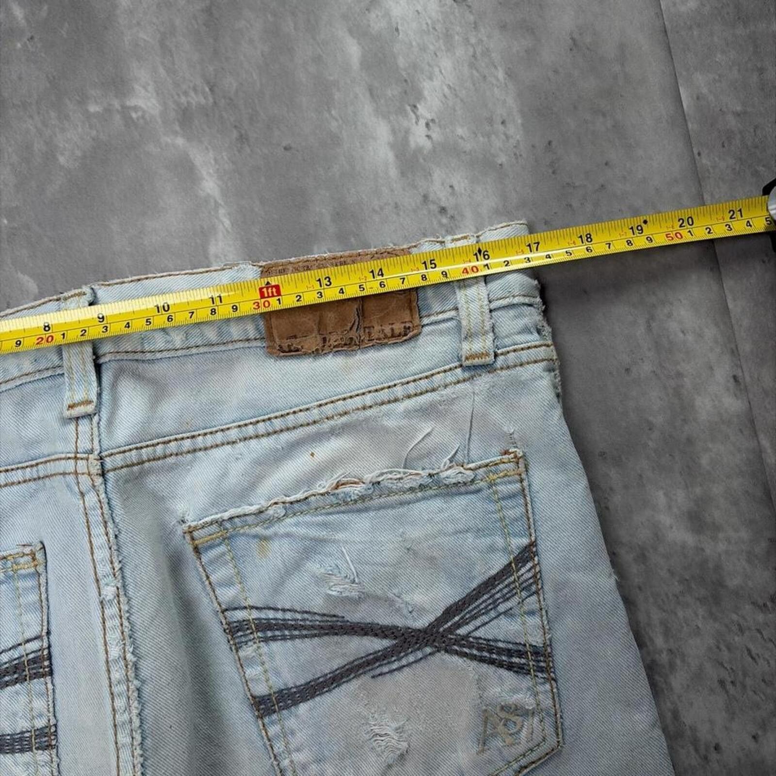 Aeropostale Y2K Light Wash Aeropostale Grunge Loose Skater Denim Jeans Size US 34 / EU 50 - 6 Thumbnail