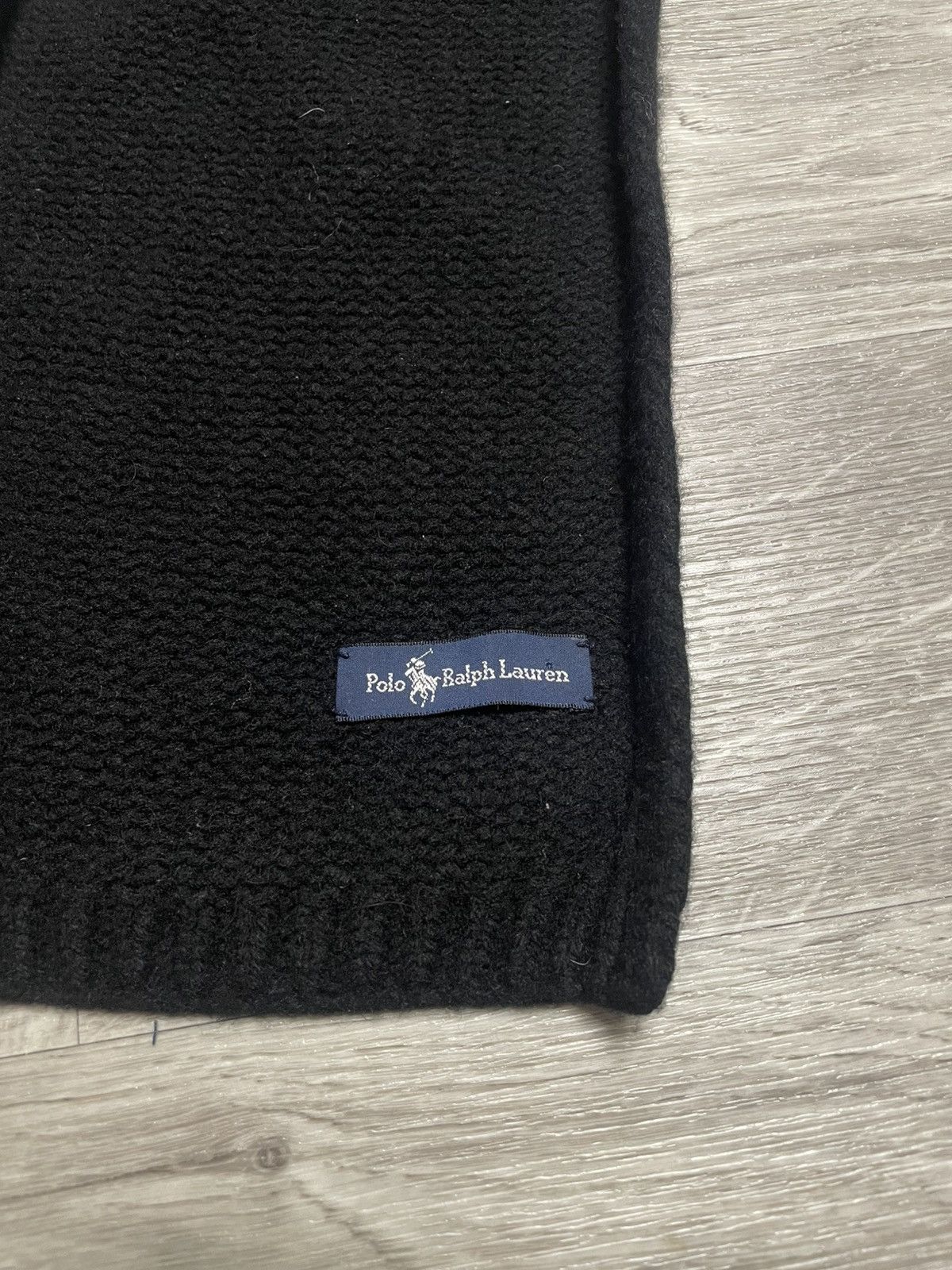 Polo Ralph Lauren Vintage Polo Ralph Lauren Black Scarf Size ONE SIZE - 6 Thumbnail