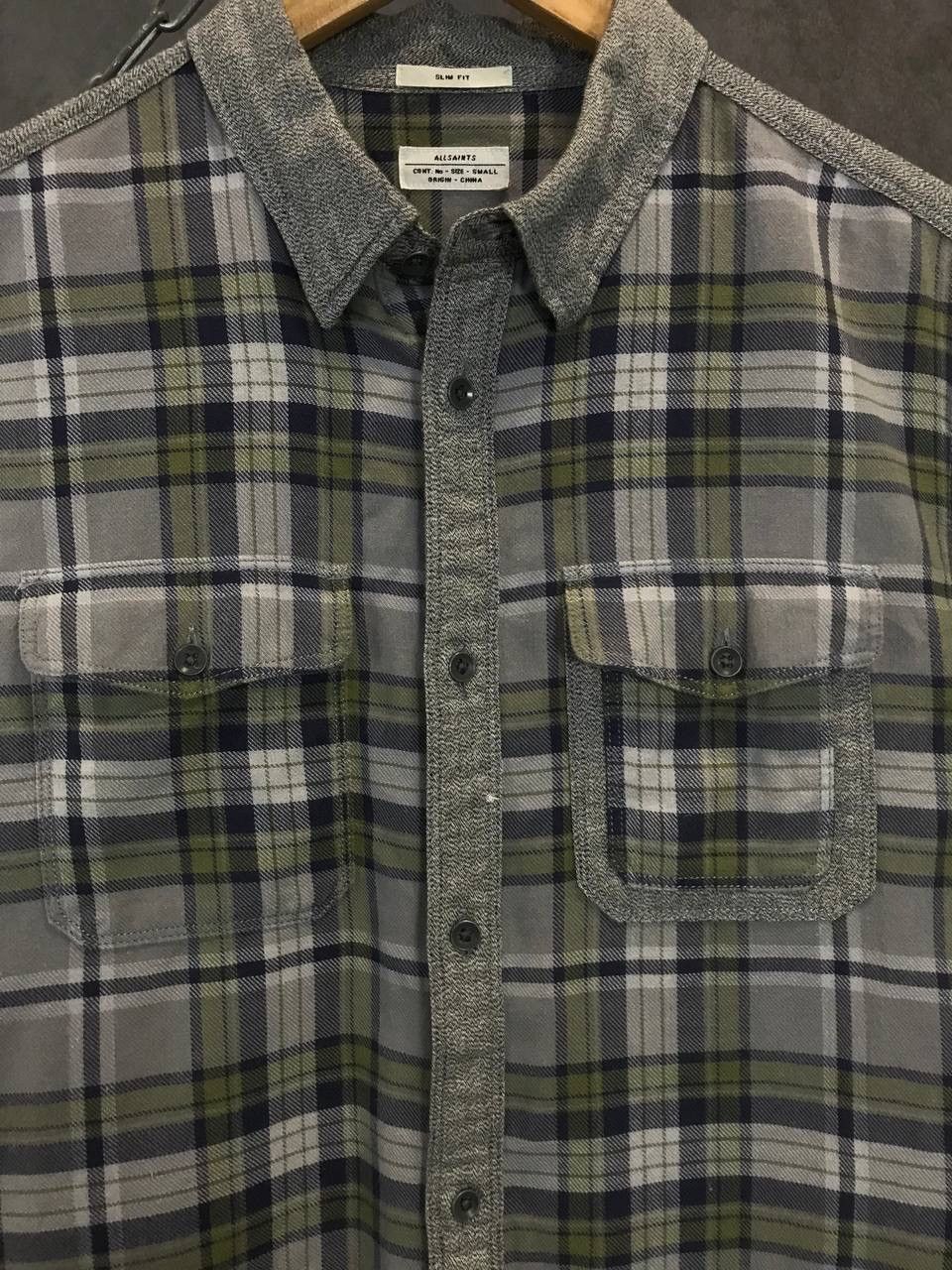 Allsaints Allsaints vintage designer flannel shirt Size US S / EU 44-46 / 1 - 4 Thumbnail