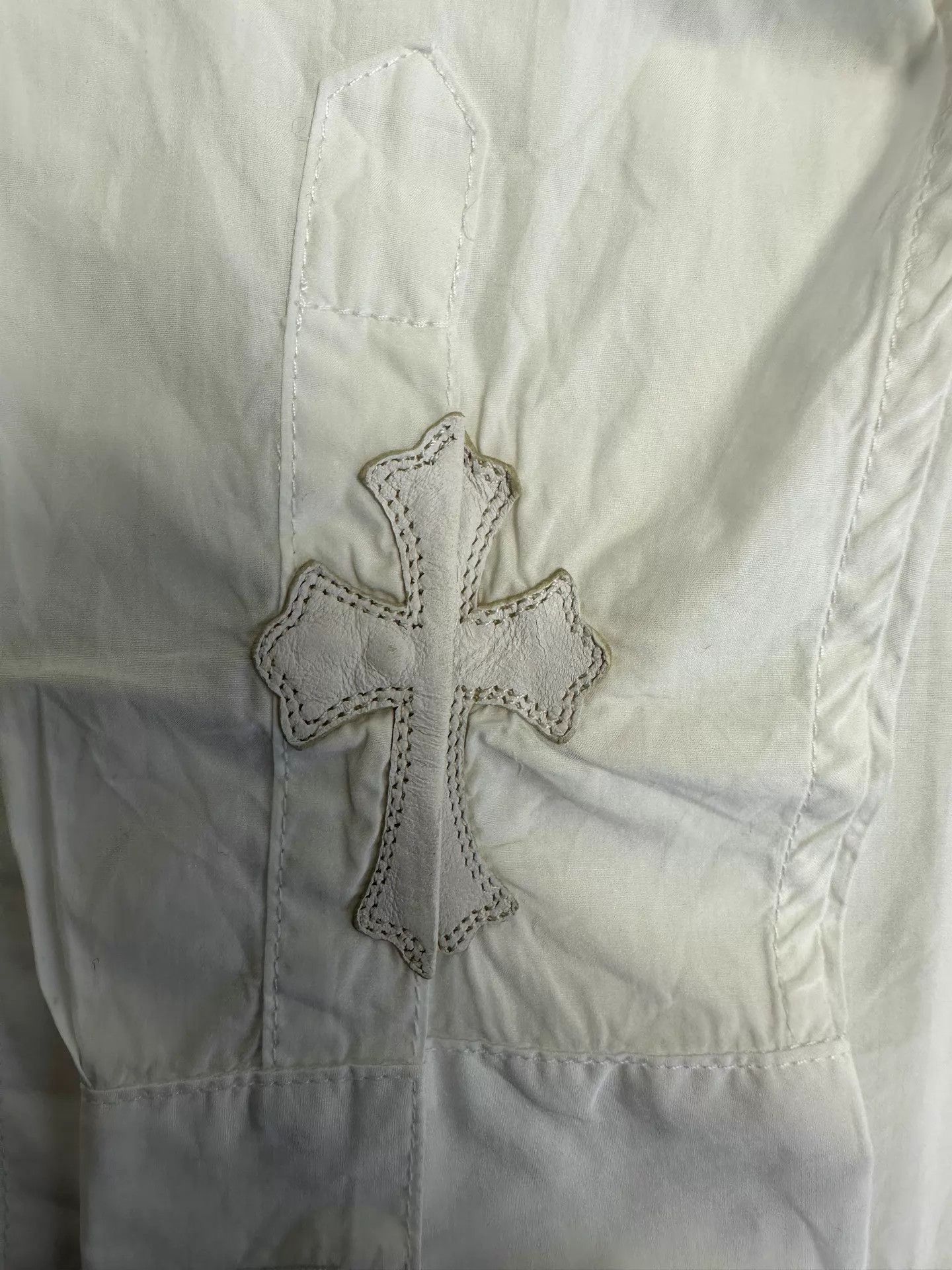 Chrome Hearts Chrome Hearts Cross Patchwork Shirt White M 98 New Size US M / EU 48-50 / 2 - 4 Thumbnail