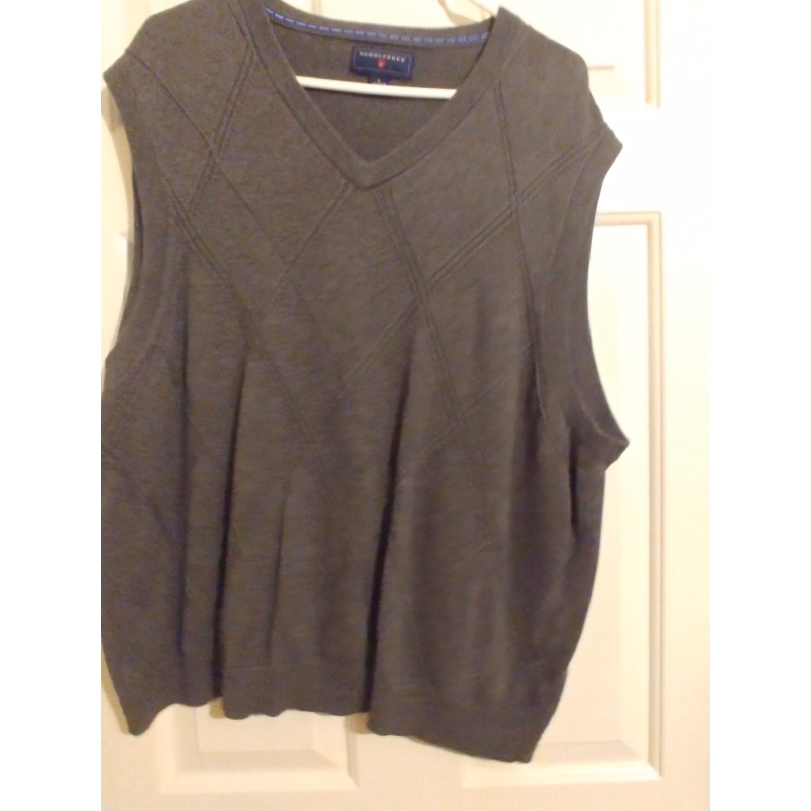 Saddlebred Saddlebred Grandpa Sweater Vest V-Neck Diamond Shape Gray XL Size US XL / EU 56 / 4 - 1 Thumbnail