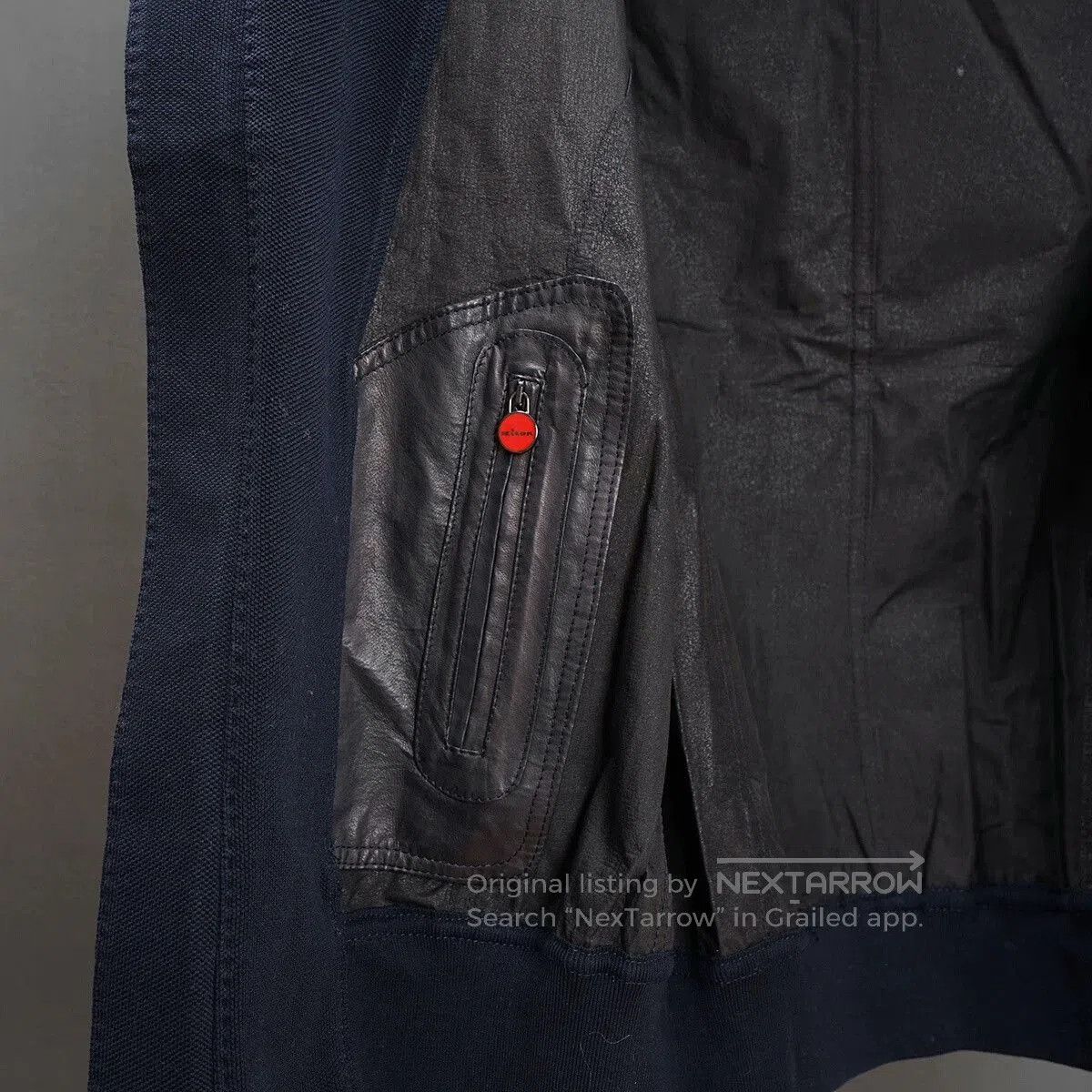 Kiton Kiton Slim Lambskin Jacket with Cotton Panels. Size US S / EU 44-46 / 1 - 5 Thumbnail