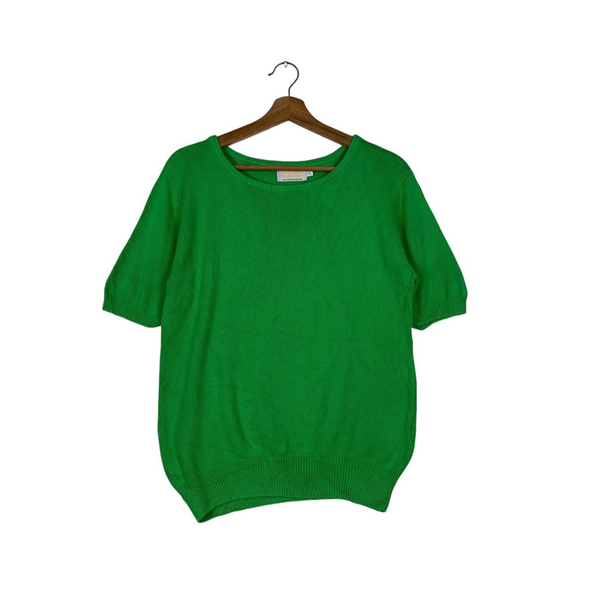 United Colors Of Benetton United Colors Benetton Short Sleeve Green Knitwear #1188-C54 Size US S / EU 44-46 / 1 - 1 Thumbnail