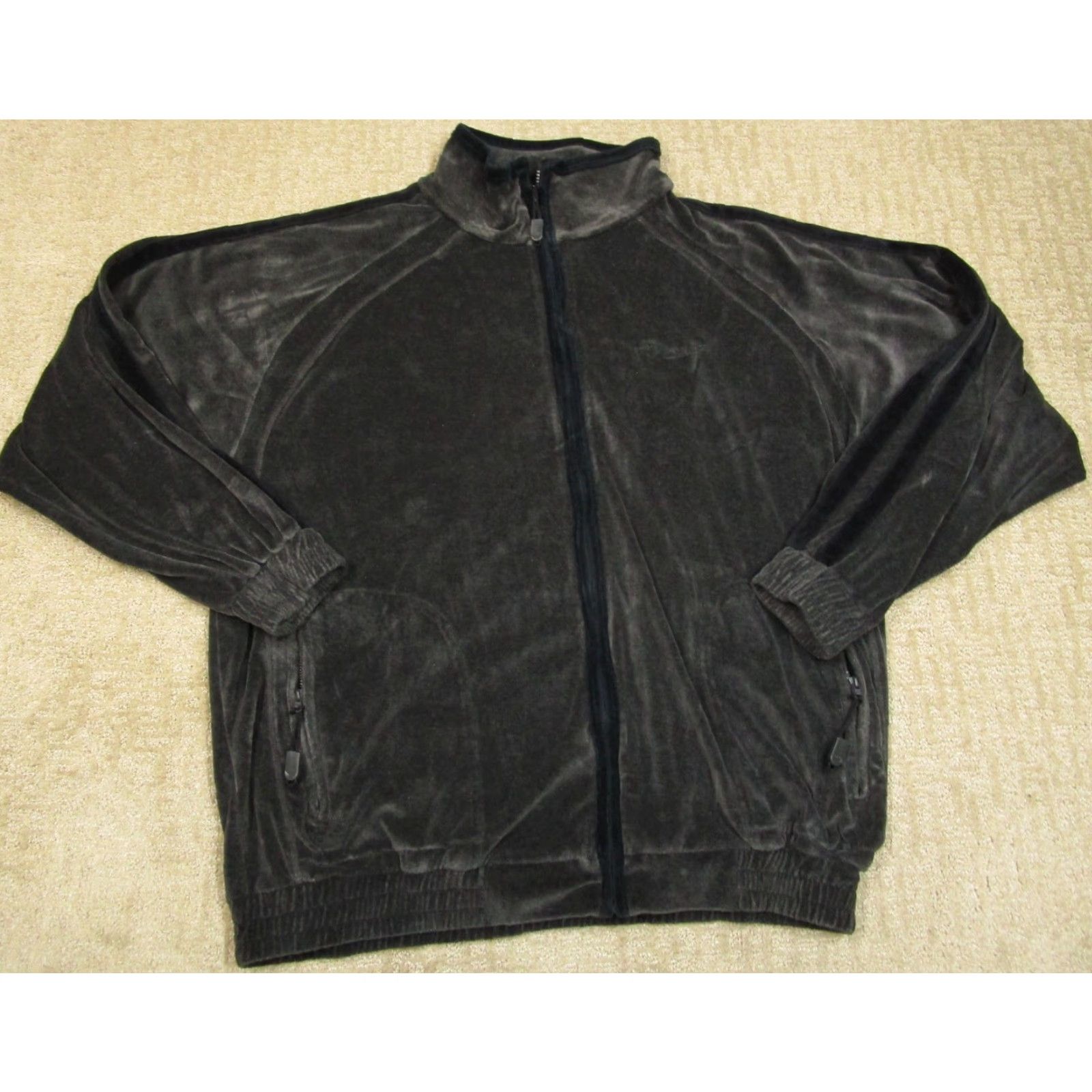 Fubu VINTAGE FUBU Jacket Men XL Black Velour Track Windbreaker 90s Hip Hop Y2K Halloween? Size US XL / EU 56 / 4 - 2 Thumbnail
