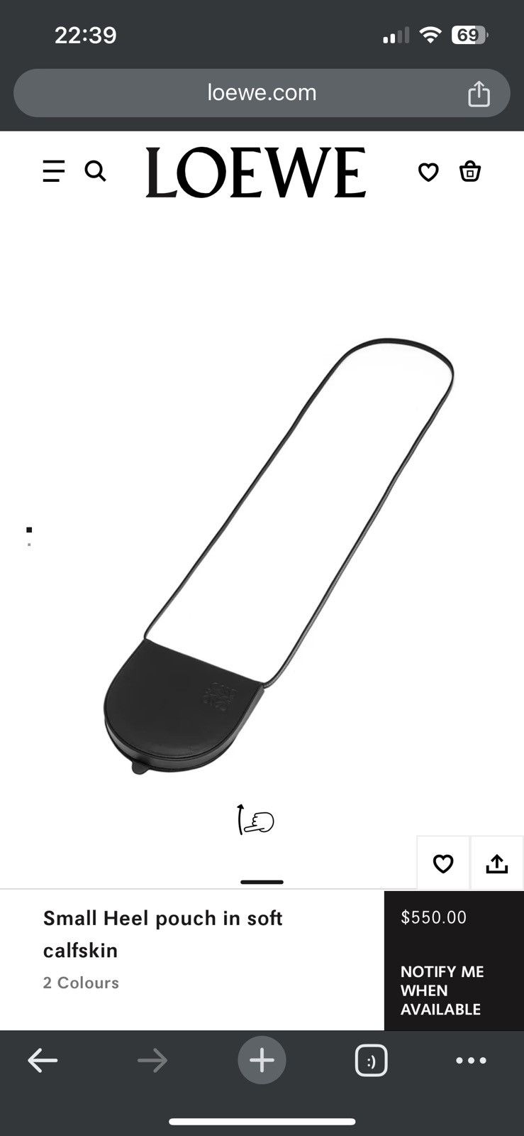 LOEWE Small Heel Pouch