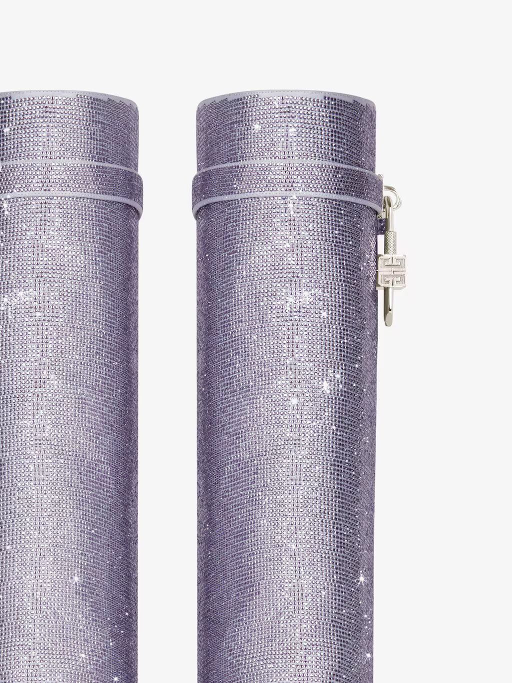 Givenchy o1srvl11e1224 Shark Lock Boots In Satin Strass in Lavender Size US 10 / IT 40 - 4 Thumbnail