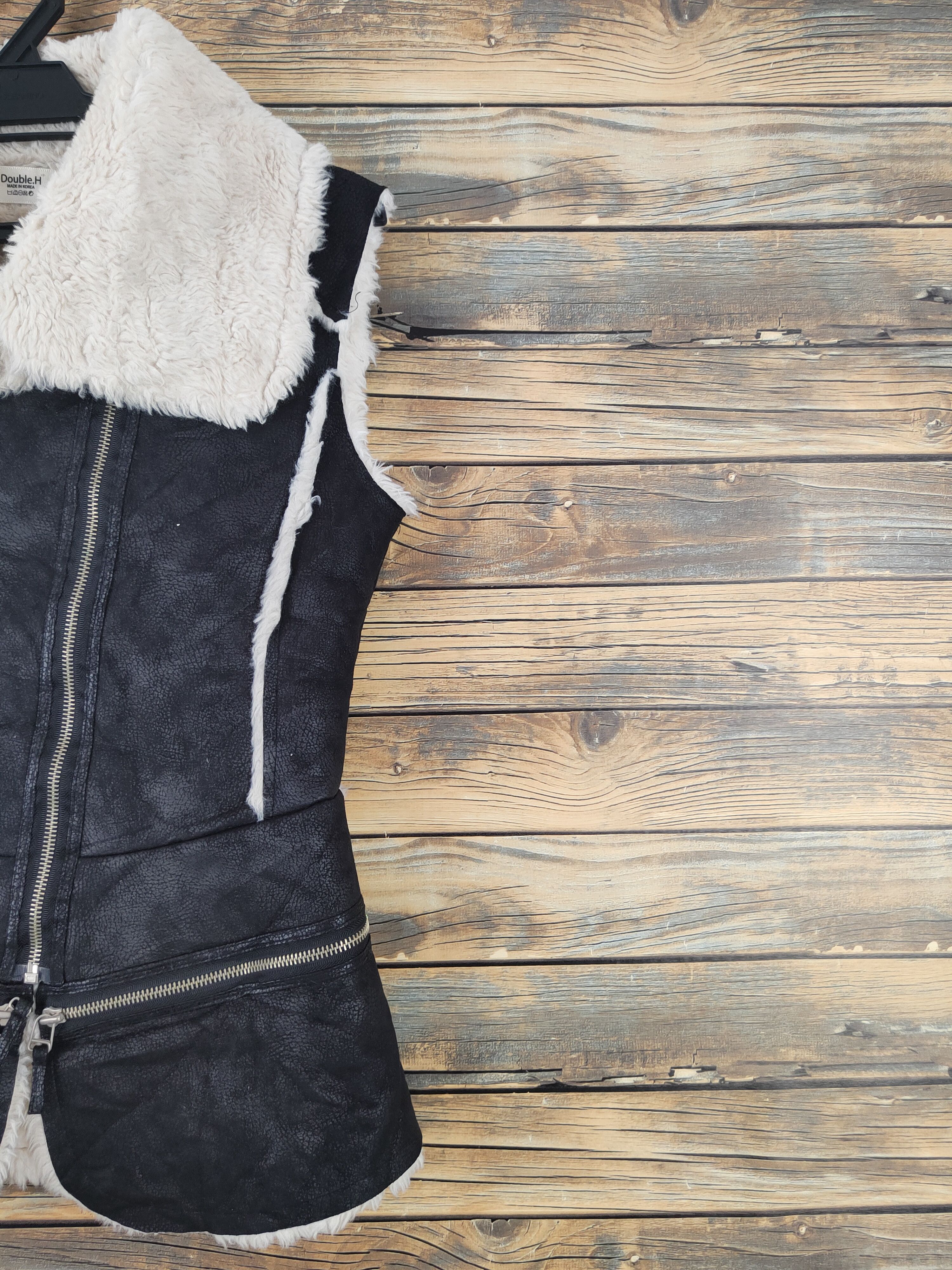 Japanese Brand × Vintage Double H Black Leather Vests #W1114 Size S / US 4 / IT 40 - 6 Thumbnail
