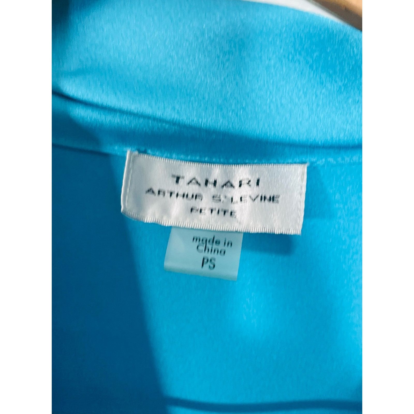 Elie Tahari TAHARI Womens Separate Blue Tie-Neck Sleeveless Blouse PS Size S / US 4 / IT 40 - 3 Thumbnail