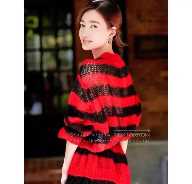 Dior Dior Colour-blocked striped horsehair round-neck long-slee Size XXS / US 00 / IT 34 - 8 Thumbnail