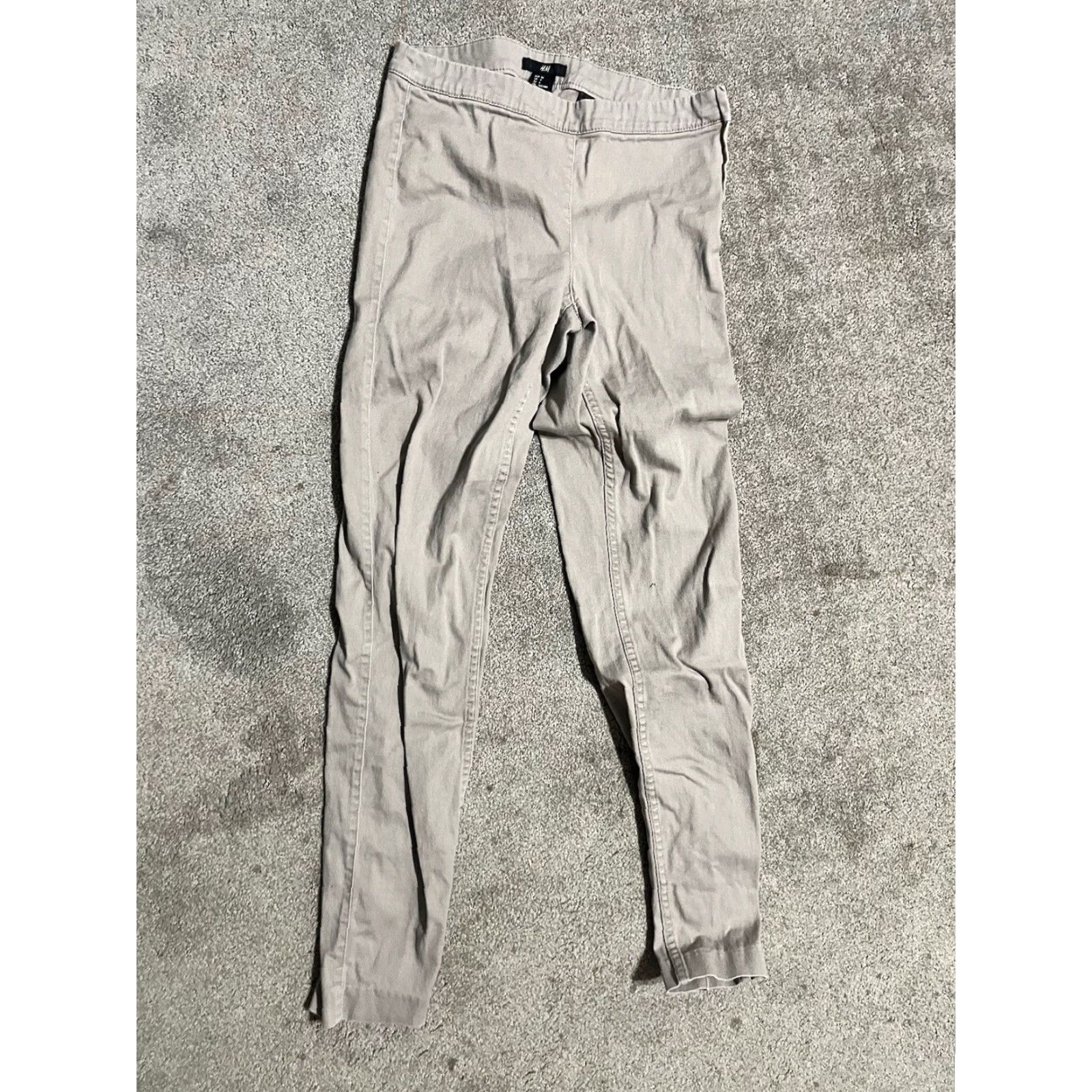 H&M H&M Dress Pants Women 6 Gray Business Casual Pull on Side Zip Ankle Size 28" / US 6 / IT 42 - 2 Thumbnail