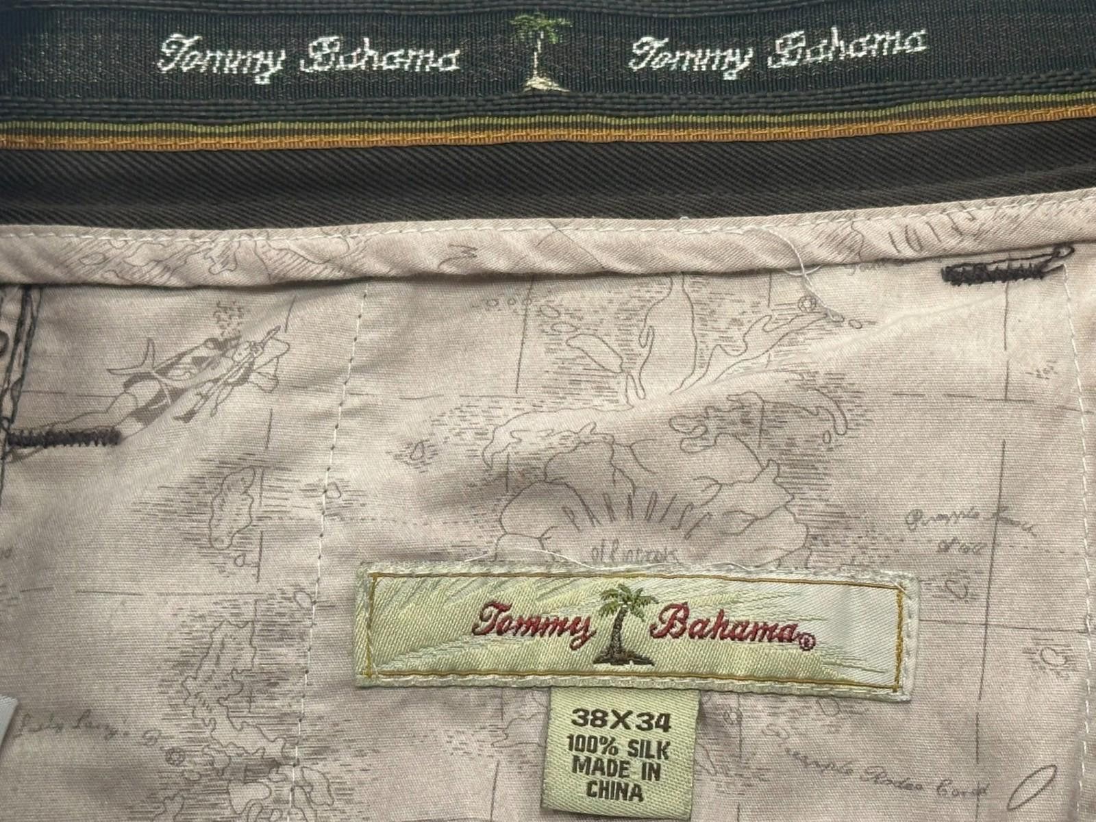 Tommy Bahama Tommy Bahama Pleated 100% Silk Chinos Brown Mens 38/34 Size US 38 / EU 54 - 6 Thumbnail