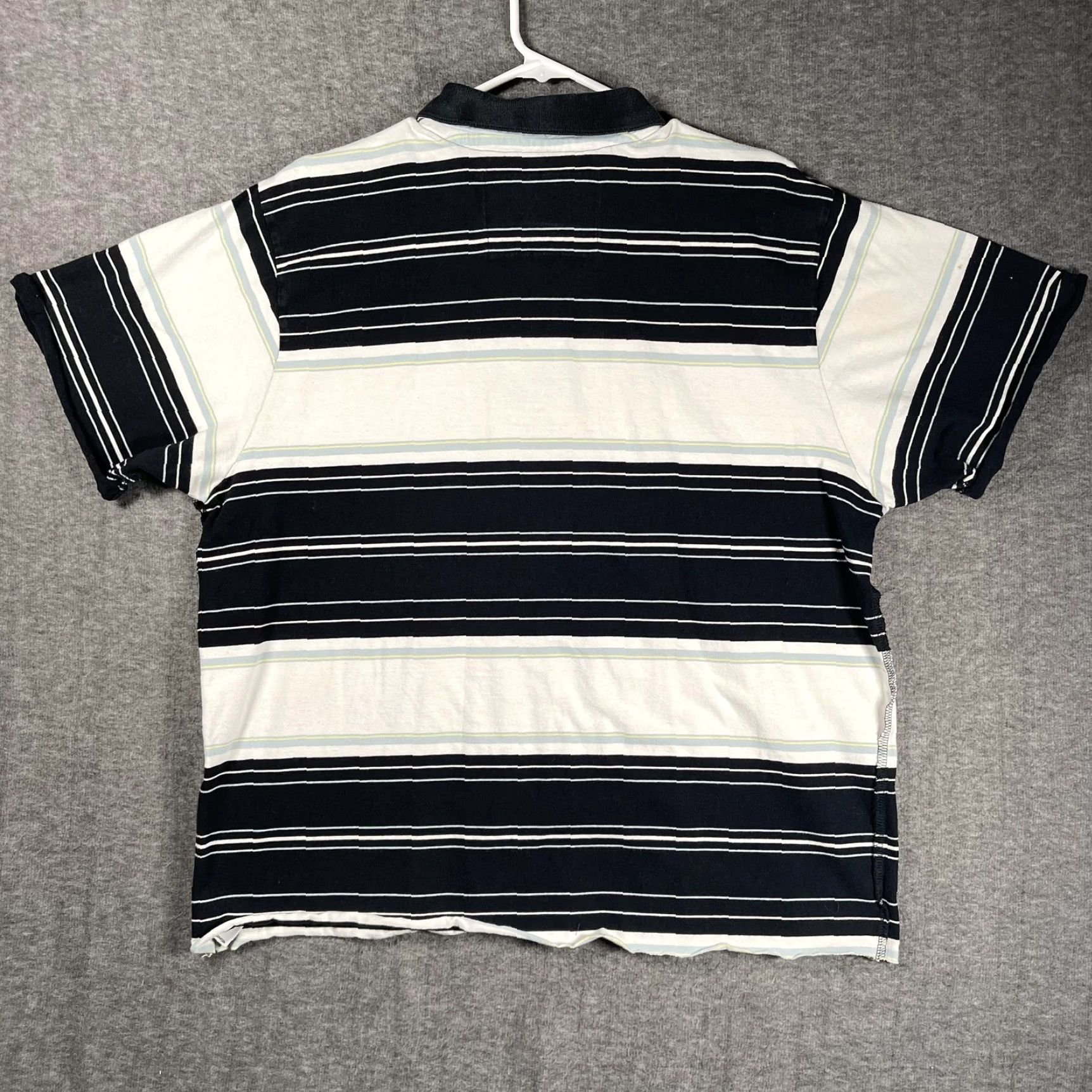 Ecko Unltd. Ecko Unltd Polo Shirt Mens 2XL Blue White Striped Rhino Logo Cotton Short Sleeve Size US XXL / EU 58 / 5 - 3 Thumbnail