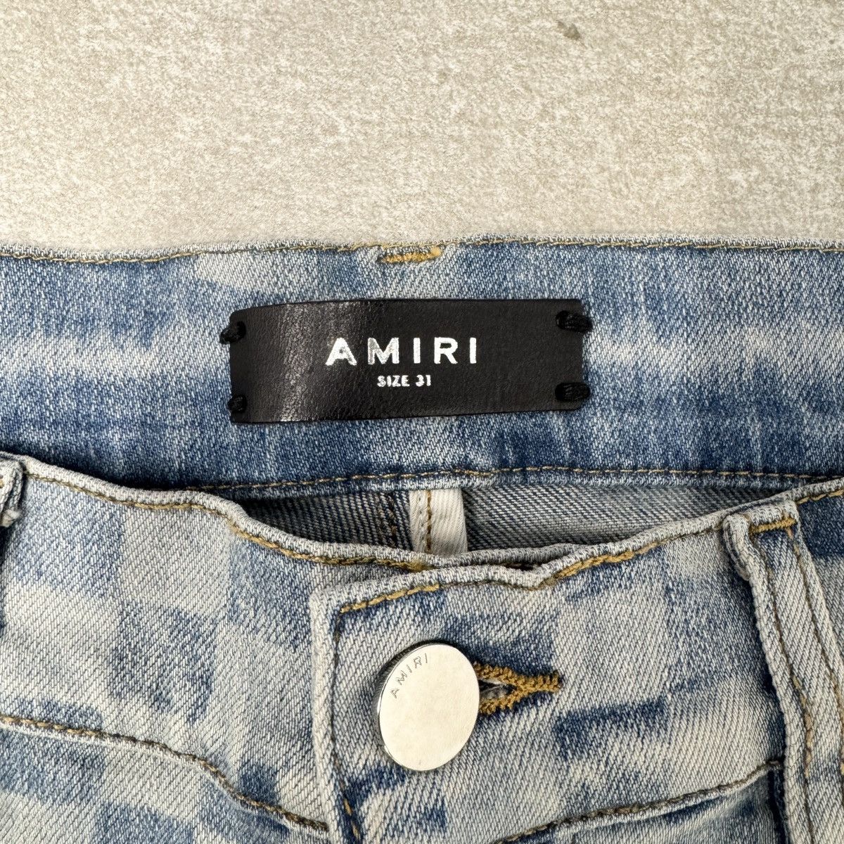 Amiri Amiri Thrasher Checkered Jeans In Blue RRP £770 Size US 31 - 10 Thumbnail