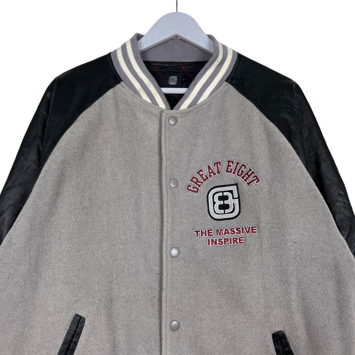 Japanese Brand 🔥 GREAT EIGHT VARSITY BOMBER JACKET Size US L / EU 52-54 / 3 - 4 Thumbnail