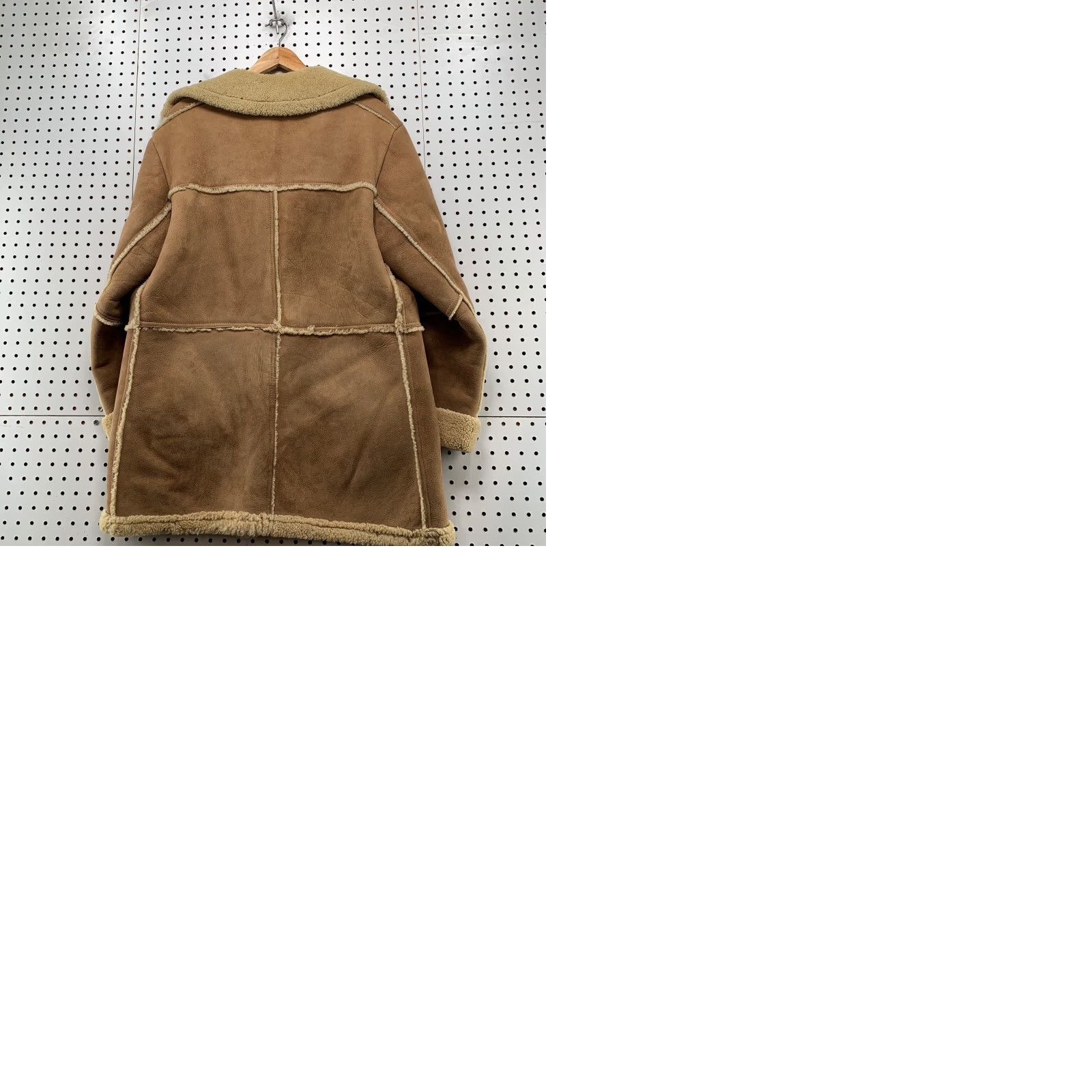 Marlboro VINTAGE Lakeland Coat Mens 40 Brown Suede Rancher Overcoat Cowboy Western Wool Lining 70s USA Size US XXS / EU 40 - 10 Thumbnail