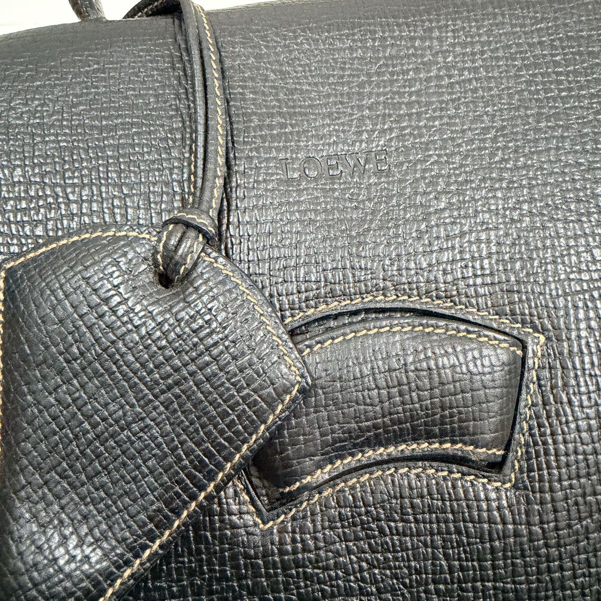 Loewe Loewe Leather Black Barcelona Top Handle Bag Size ONE SIZE - 10 Thumbnail