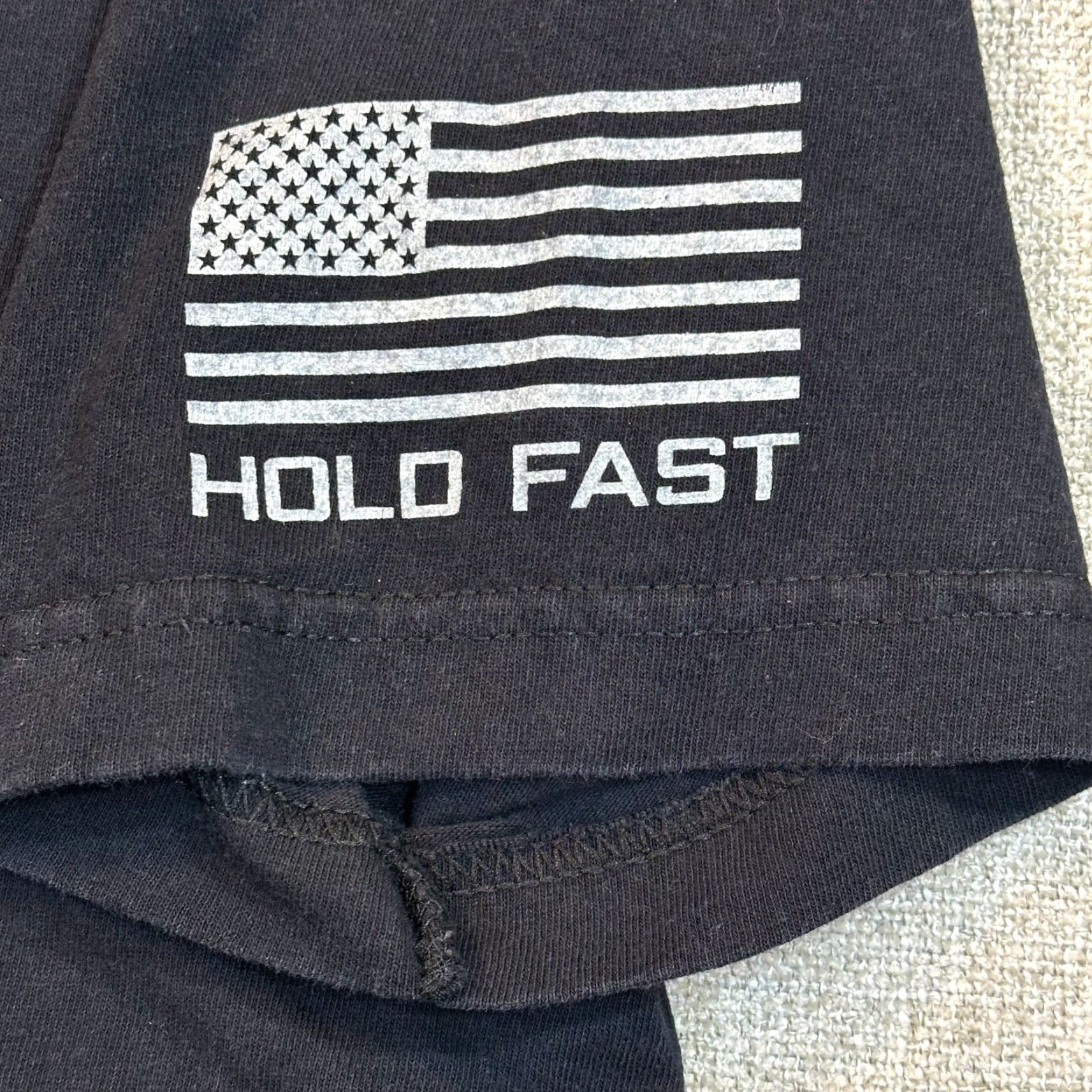 Vintage Hold Fast Men T-Shirt Shirt M Black Biblic al Political Carnivore Funny Humor Logo Graphic Print USA Made Animals Taste Great Size US M / EU 48-50 / 2 - 5 Thumbnail