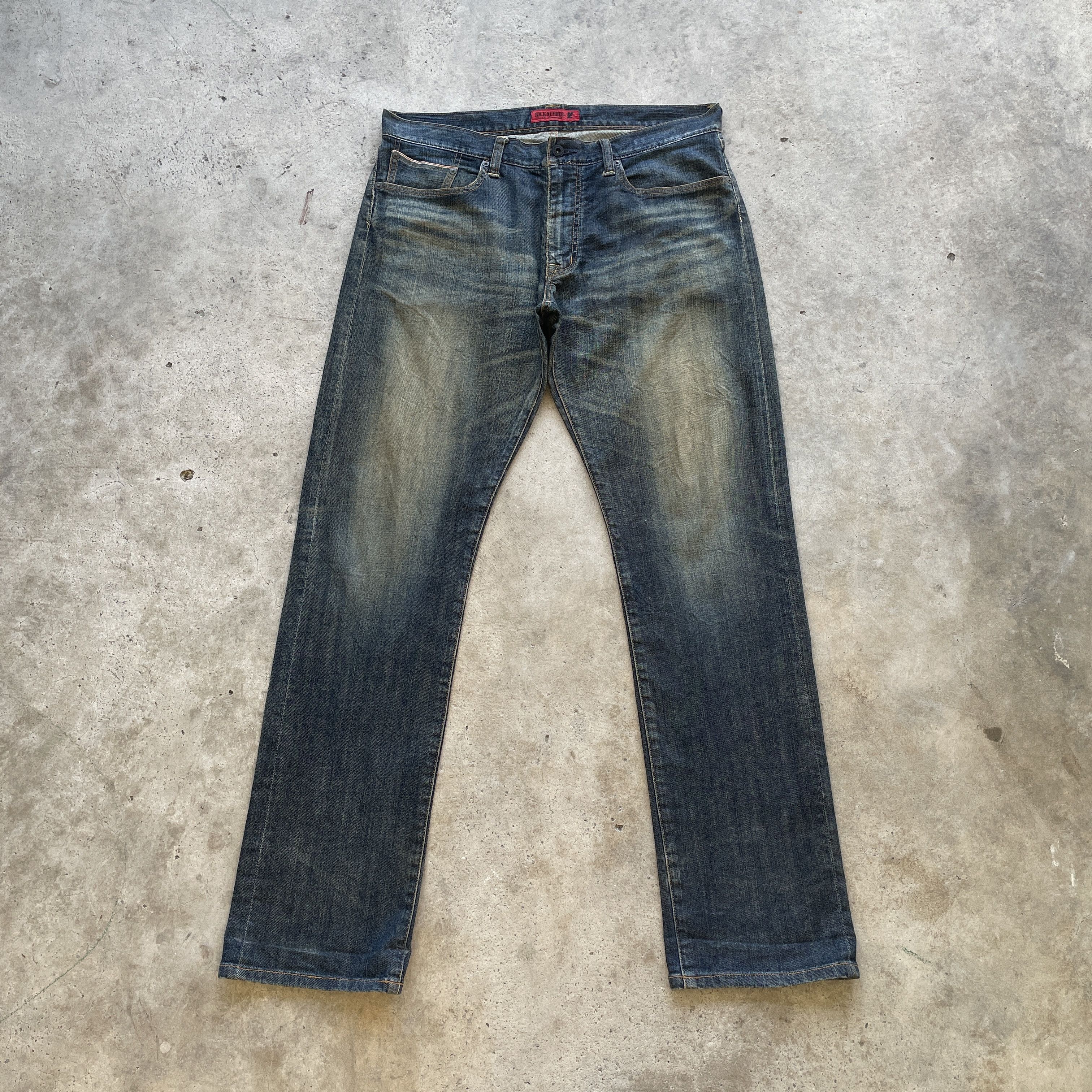 Japanese Brand VINTAGE BACK NUMBER RUSTY JEANS REDLINE FADED DENIM PANT W36 Size US 36 / EU 52 - 3 Thumbnail