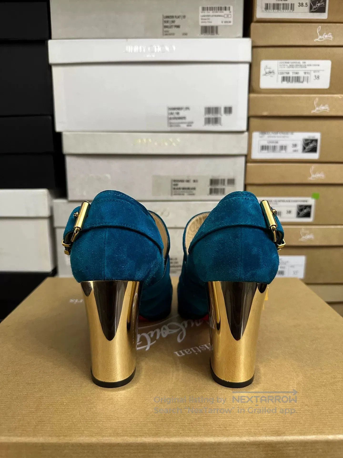 Christian Louboutin Christian Louboutin Blue High Heels Size 38. Size US 7 / IT 37 - 3 Thumbnail